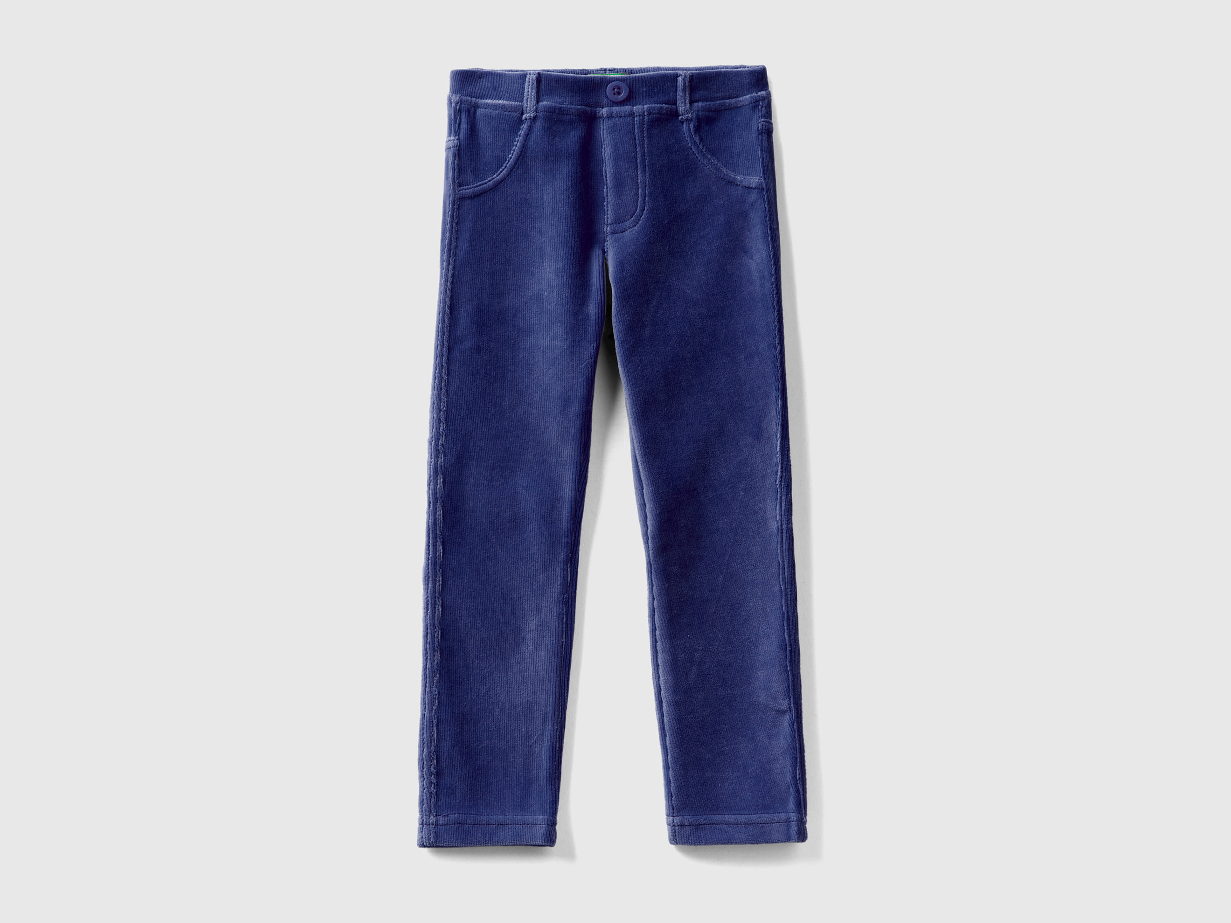 Benetton, Ribbed Chenille Trousers, size 5-6, Dark Blue, Kids