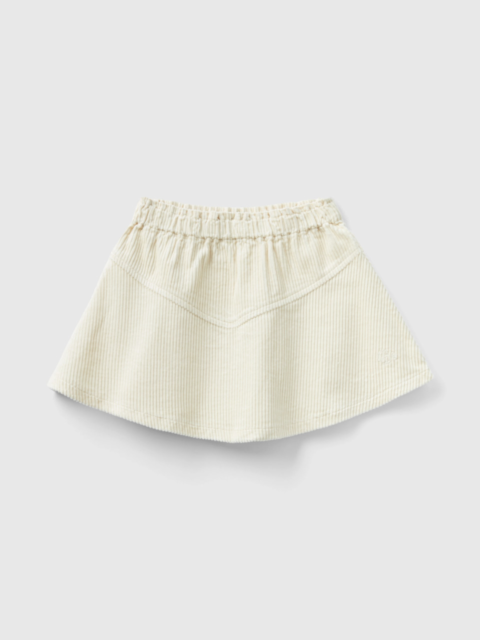 Benetton, Corduroy Mini Skirt, Beige, Kids