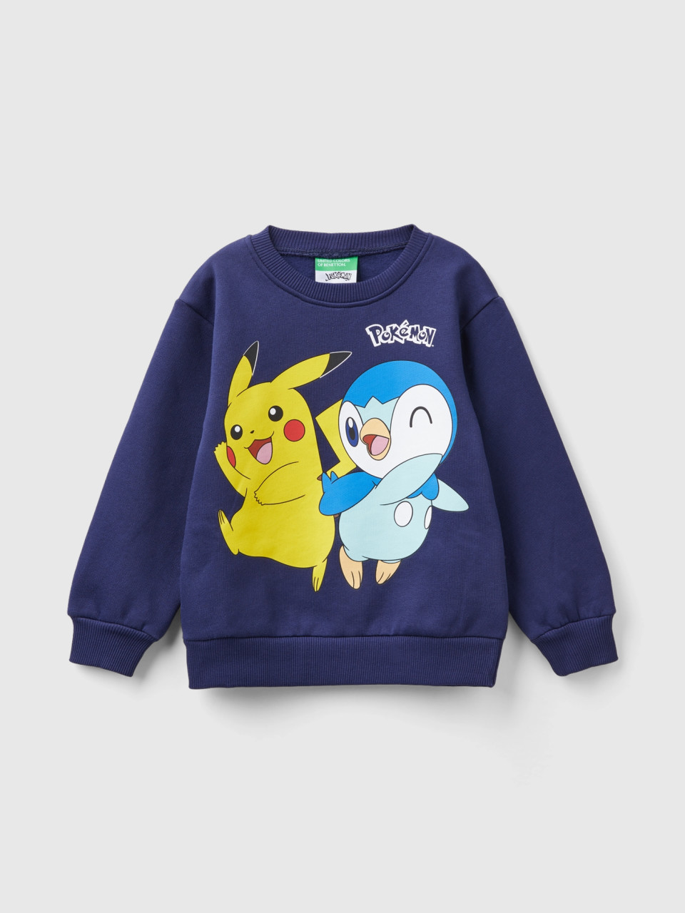 Benetton, Warm Oversized Fit Pokémon Sweatshirt, Dark Blue, Kids