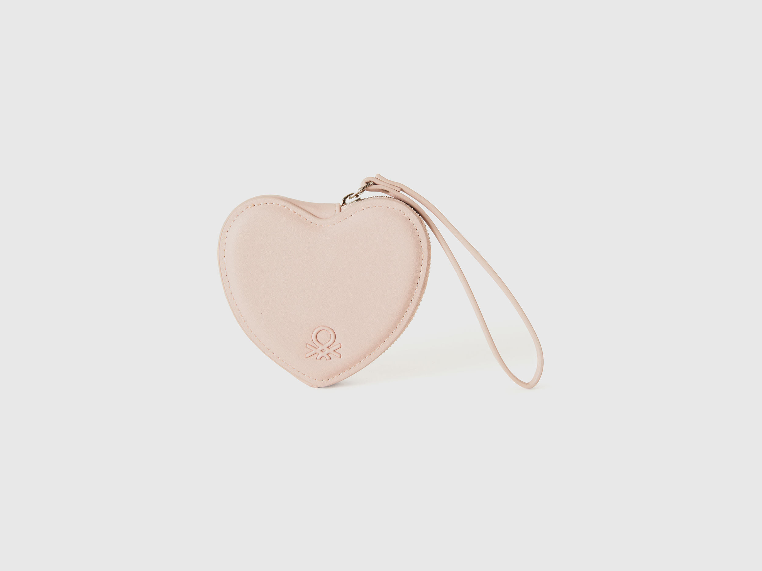 Benetton, Portamonete Cuore, Rosa Tenue, Donna