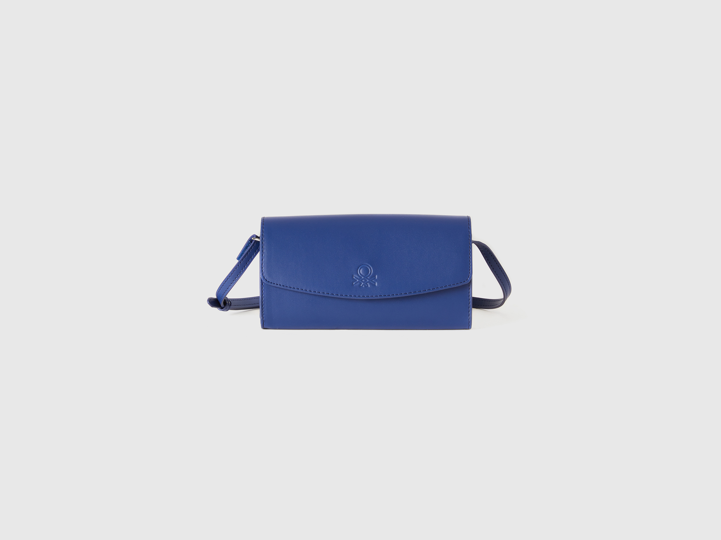 Benetton, Handtasche Aus Beschichtetem Stoff, size OS, Blau, female