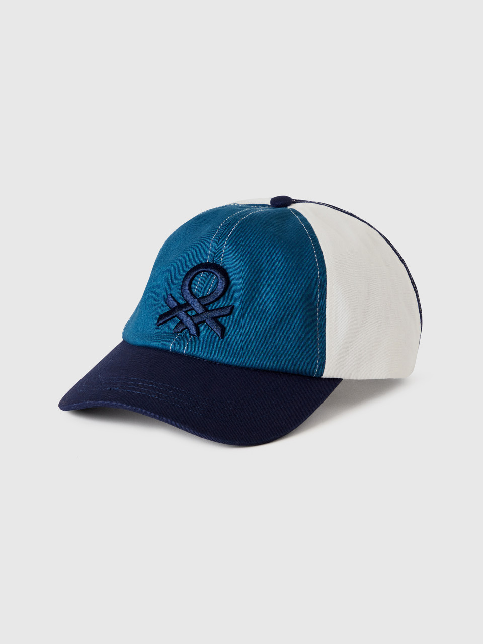 Benetton, Cappellino Baseball Con Logo, Blu Scuro, Bambini