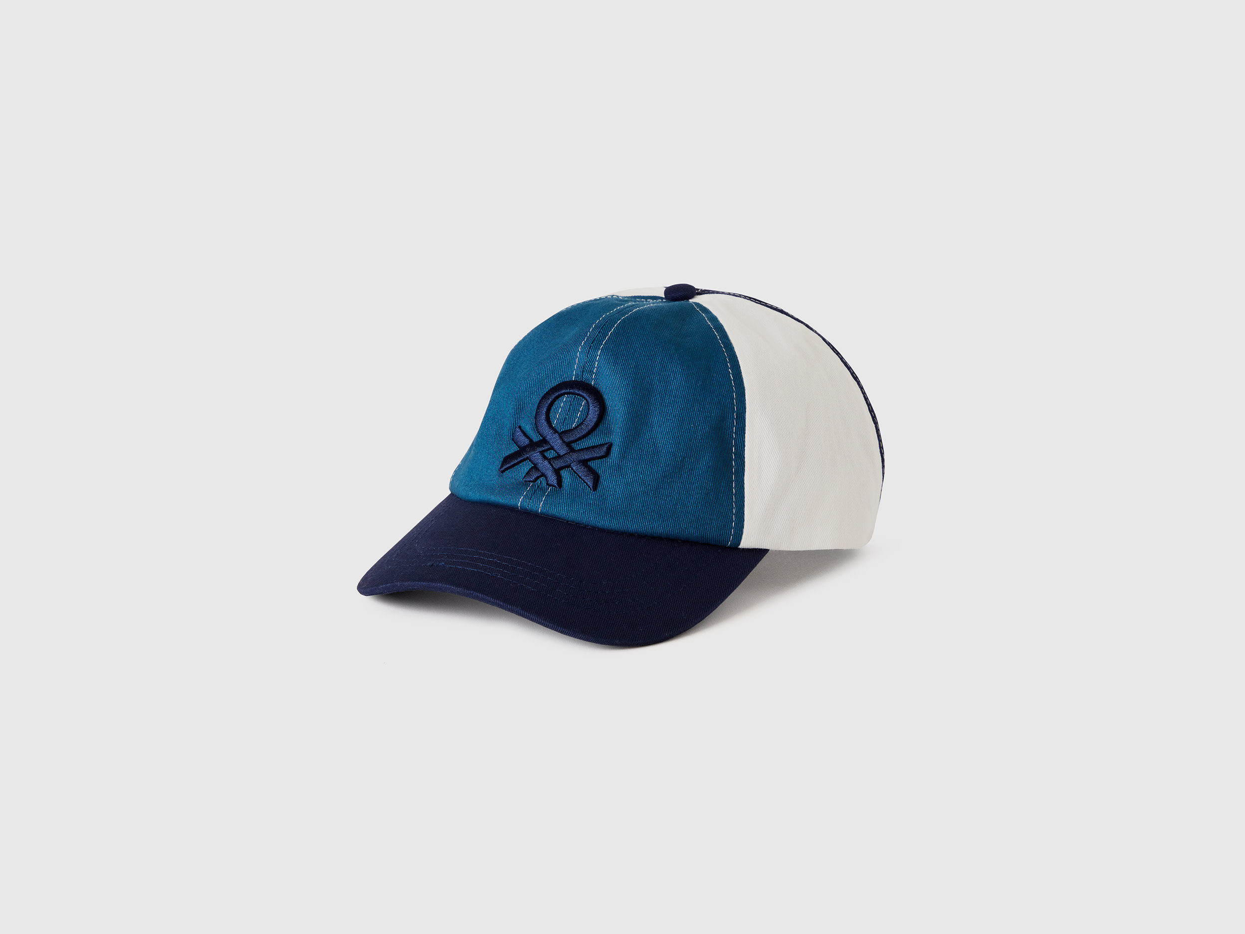 Benetton, Cappellino Baseball Con Logo, Blu Scuro, Bambini