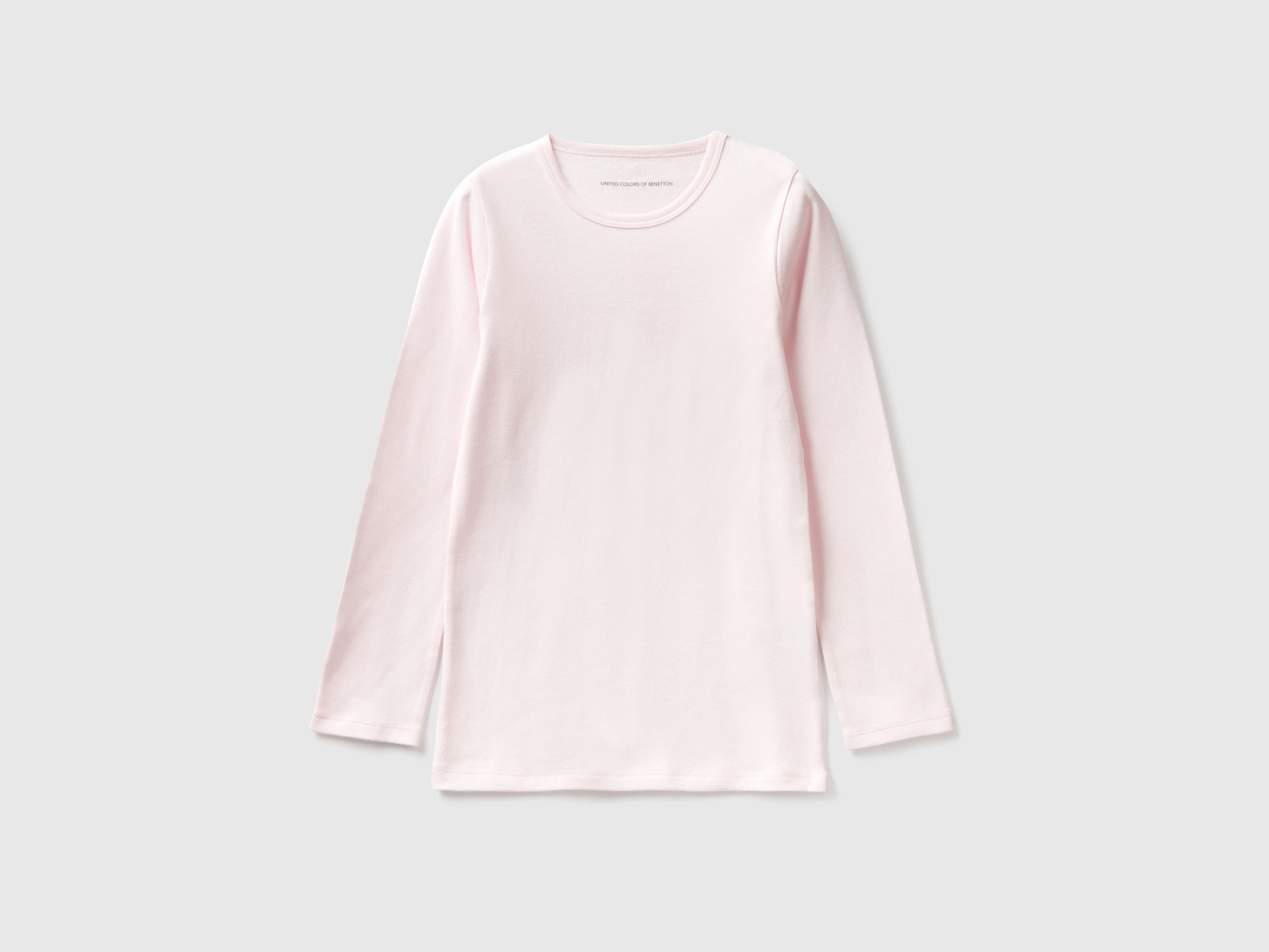 Benetton, Long Sleeve T-shirt In Warm Cotton, size 2XL, Pink, Kids