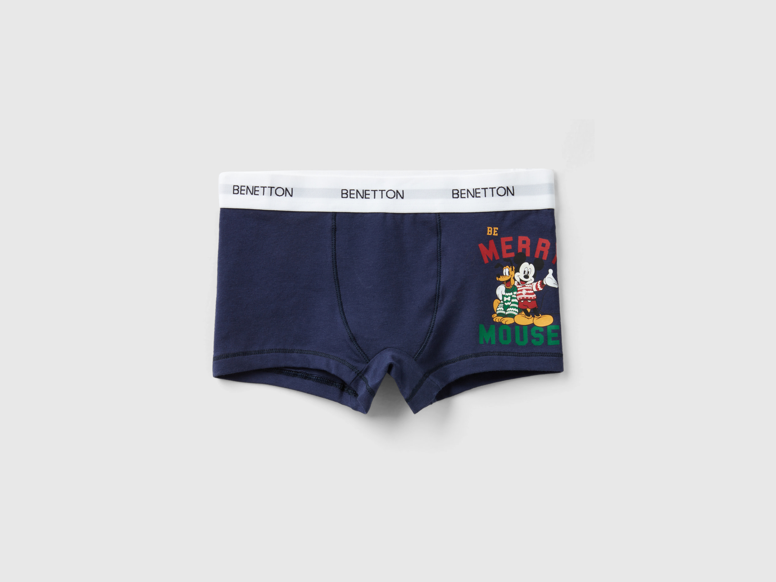Benetton, Dark Blue Mickey Mouse And Pluto Boxers, size 18-24, Dark Blue, Kids