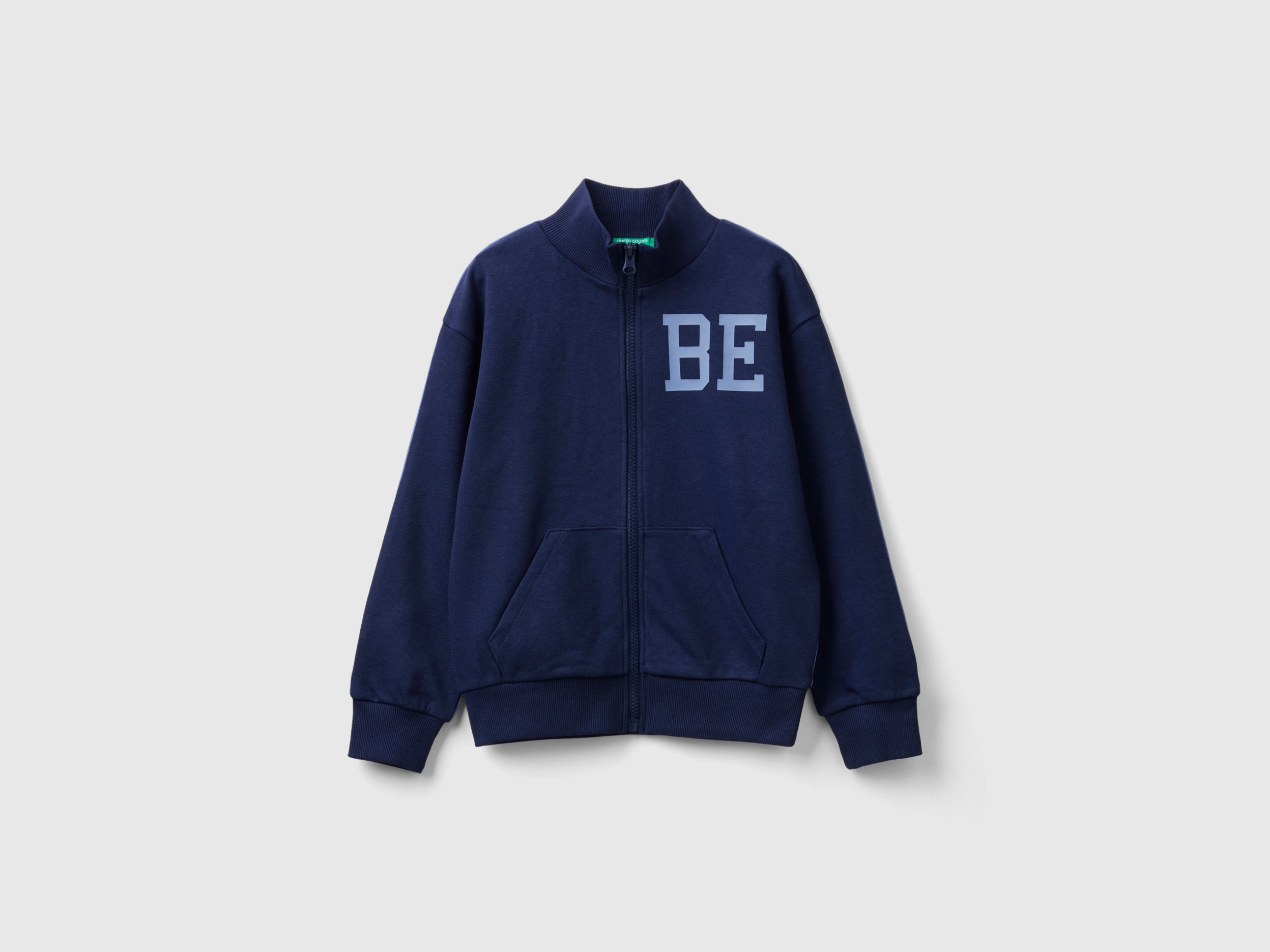 Benetton, Zip-up Sweatshirt With Print, size L, Multi-color, Kids