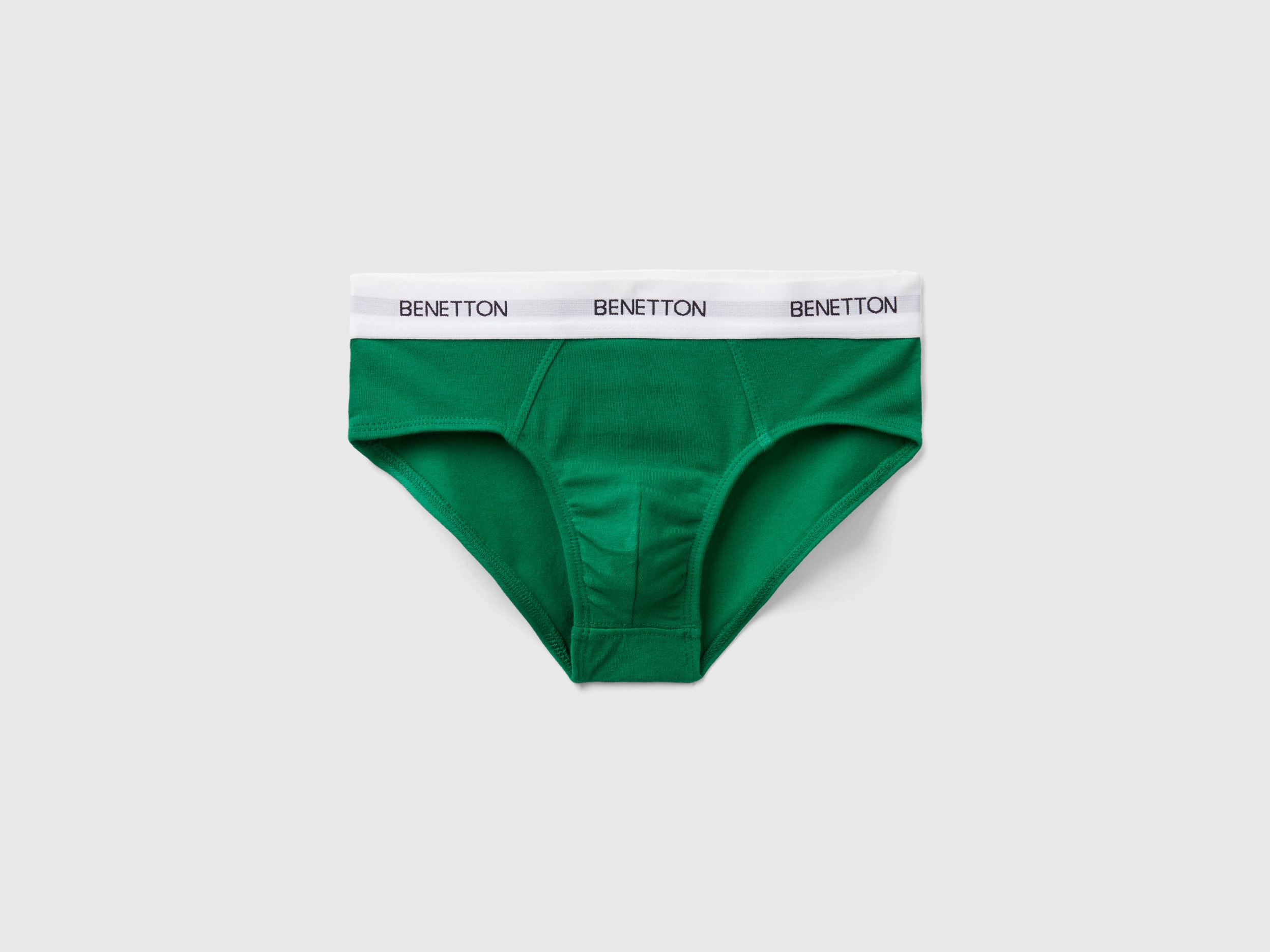 Benetton, Underwear In Stretch Organic Cotton, size XS, Green, Kids