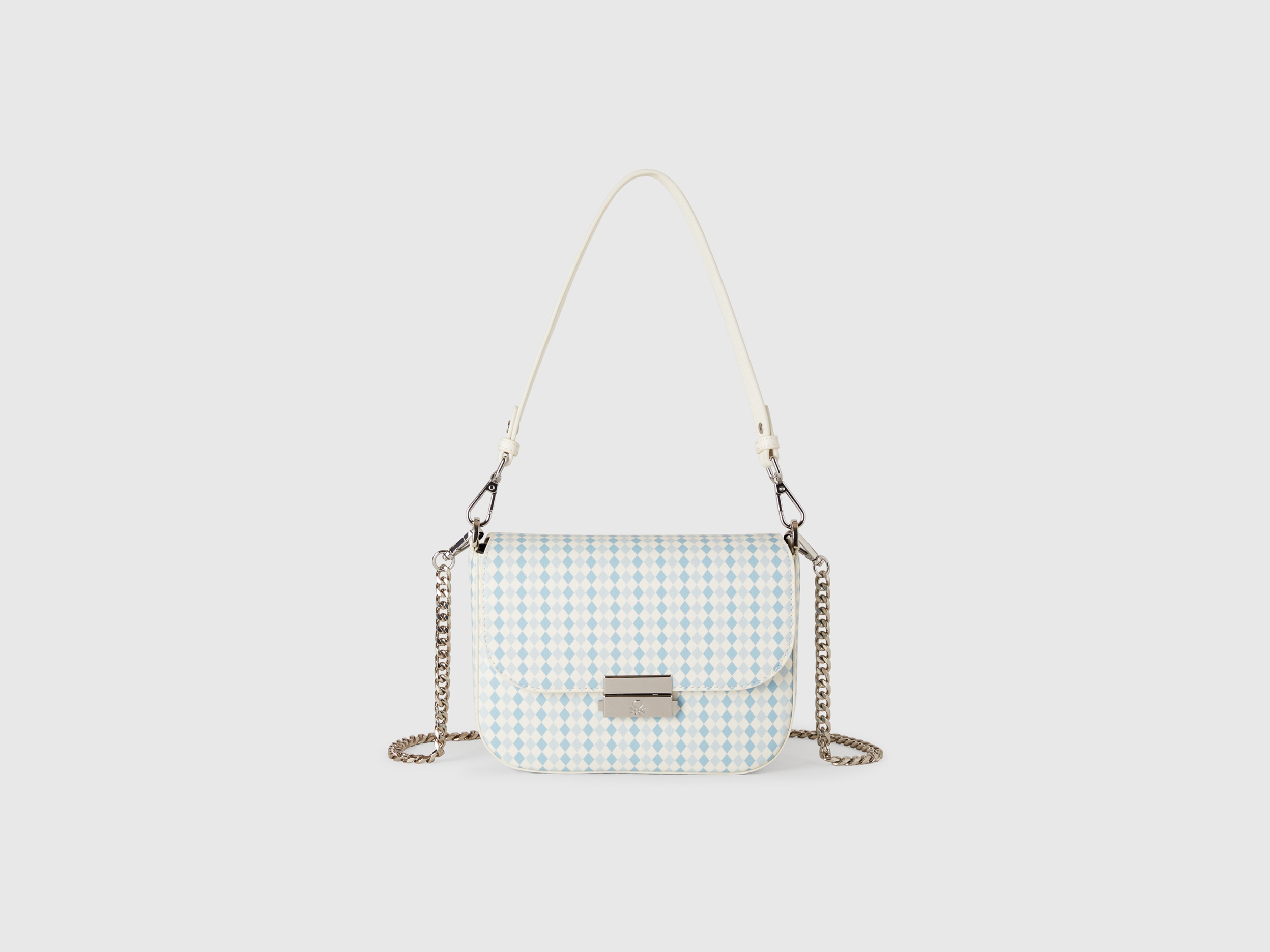 Benetton, Bag In Imitation Leather With Diamond Print, size OS, Multi-color, Women