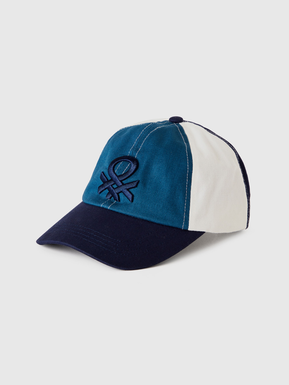 Benetton, Cappellino Baseball Con Logo, Blu Scuro, Bambini
