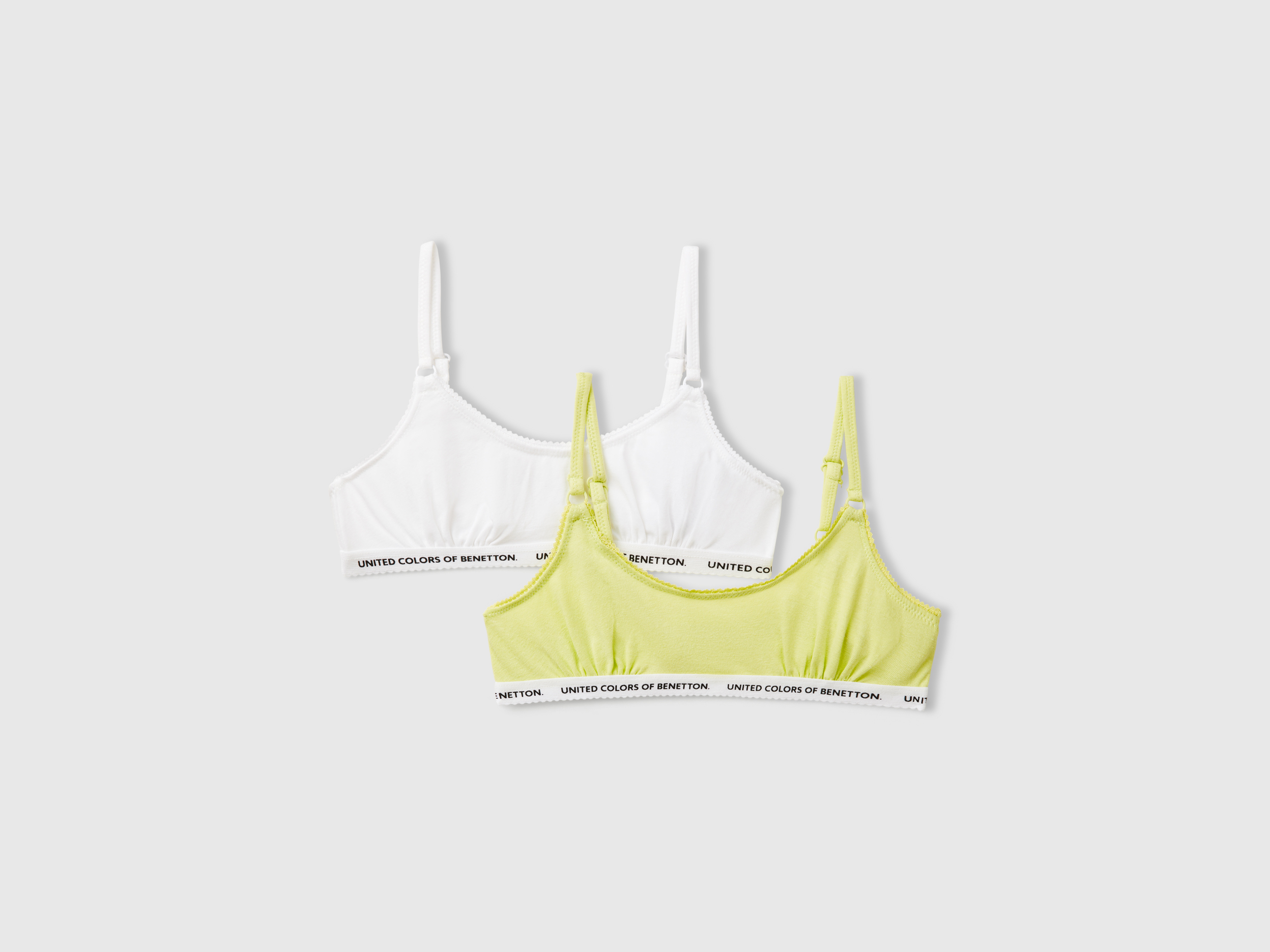 United Colors of Benetton Benetton, Δύο Brassiere Από Ελαστικό Βαμβακερό, size S, Πολύχρωμο, Παιδικά