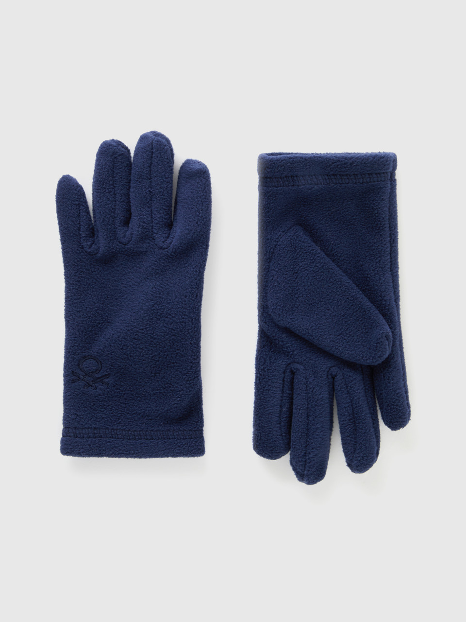 Benetton, Fleece Gloves, Dark Blue, Kids