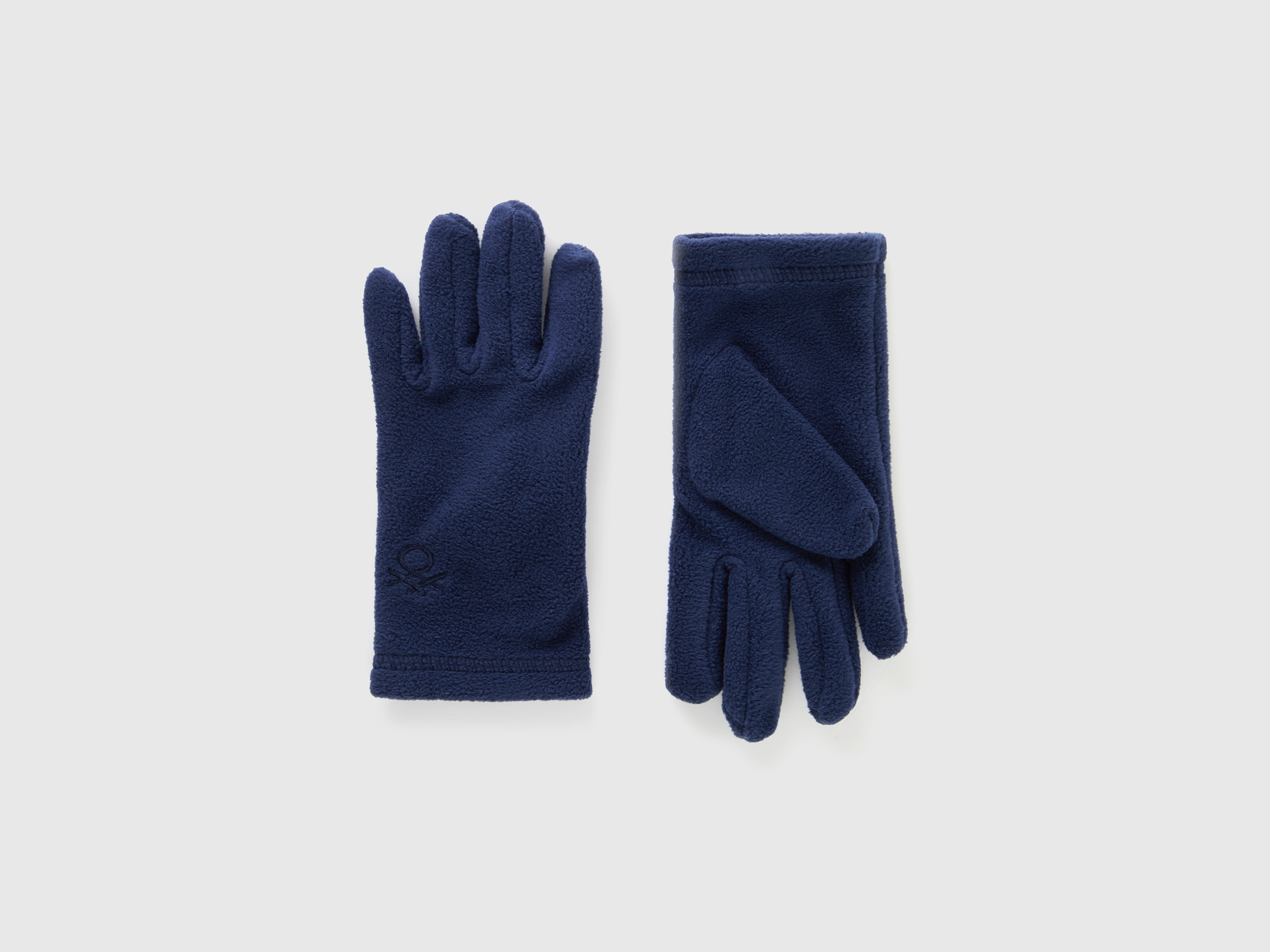 Benetton, Fleece Gloves, size M-L, Dark Blue, Kids