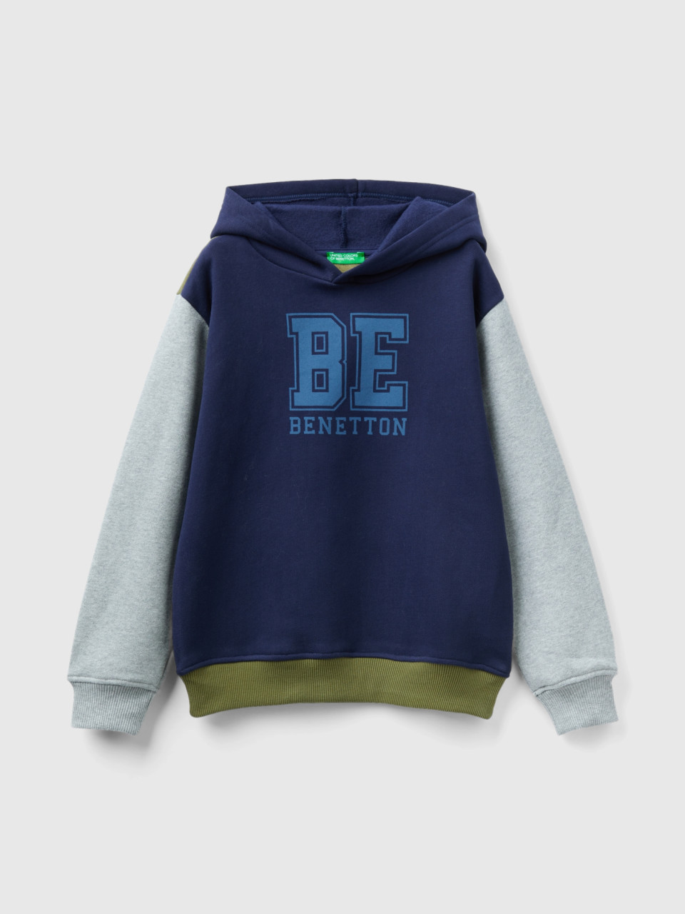 Benetton, Warmer Kapuzensweater, Bunt, male