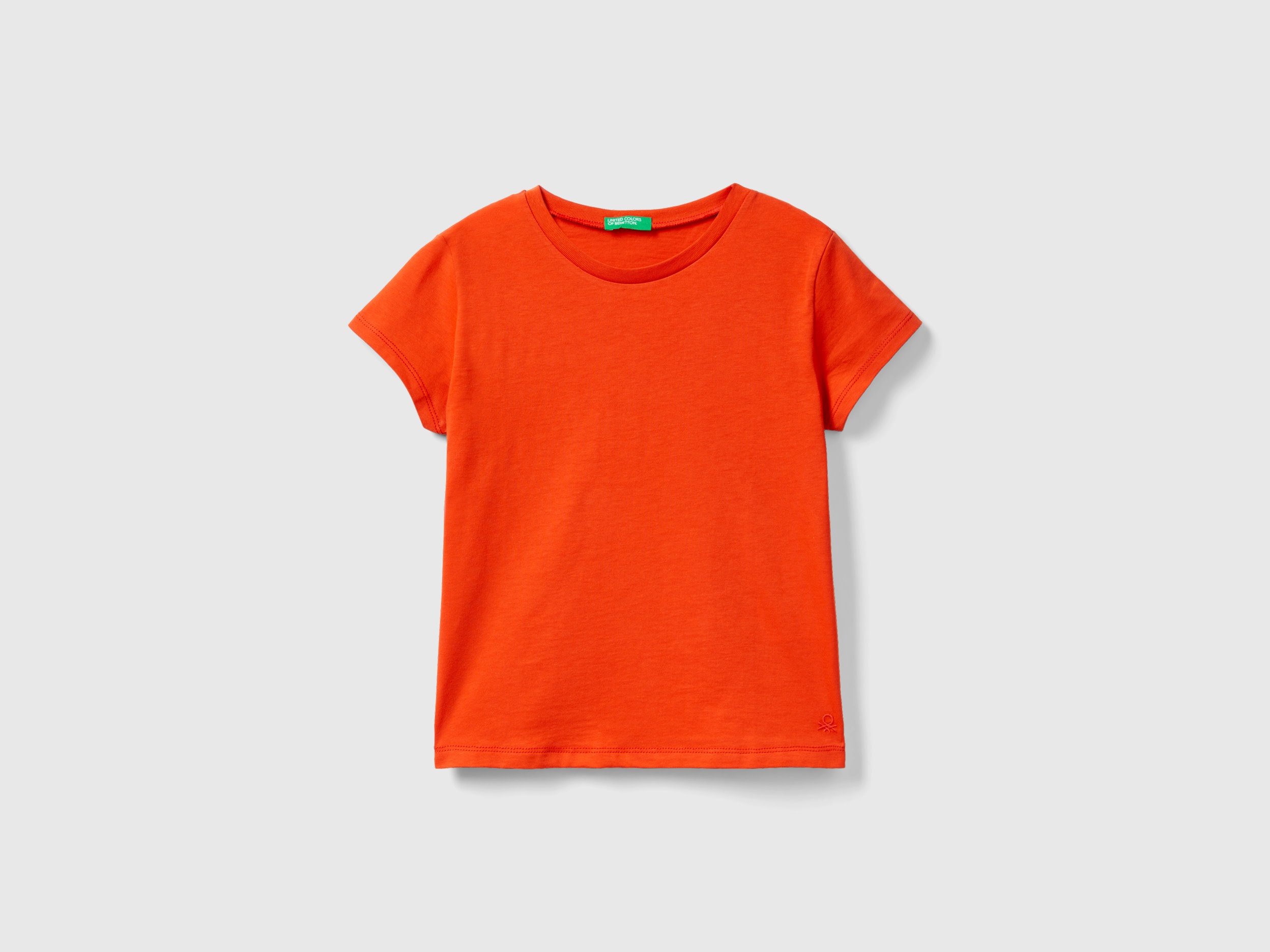 Benetton, T-shirt In Pure Organic Cotton, size 2XL, Red, Kids