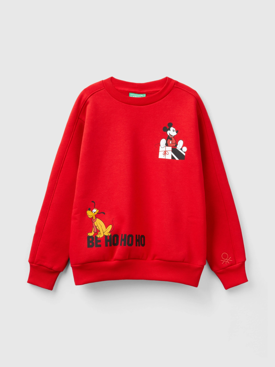 Benetton, Weihnachtlicher ©disney-sweater, Rot, male