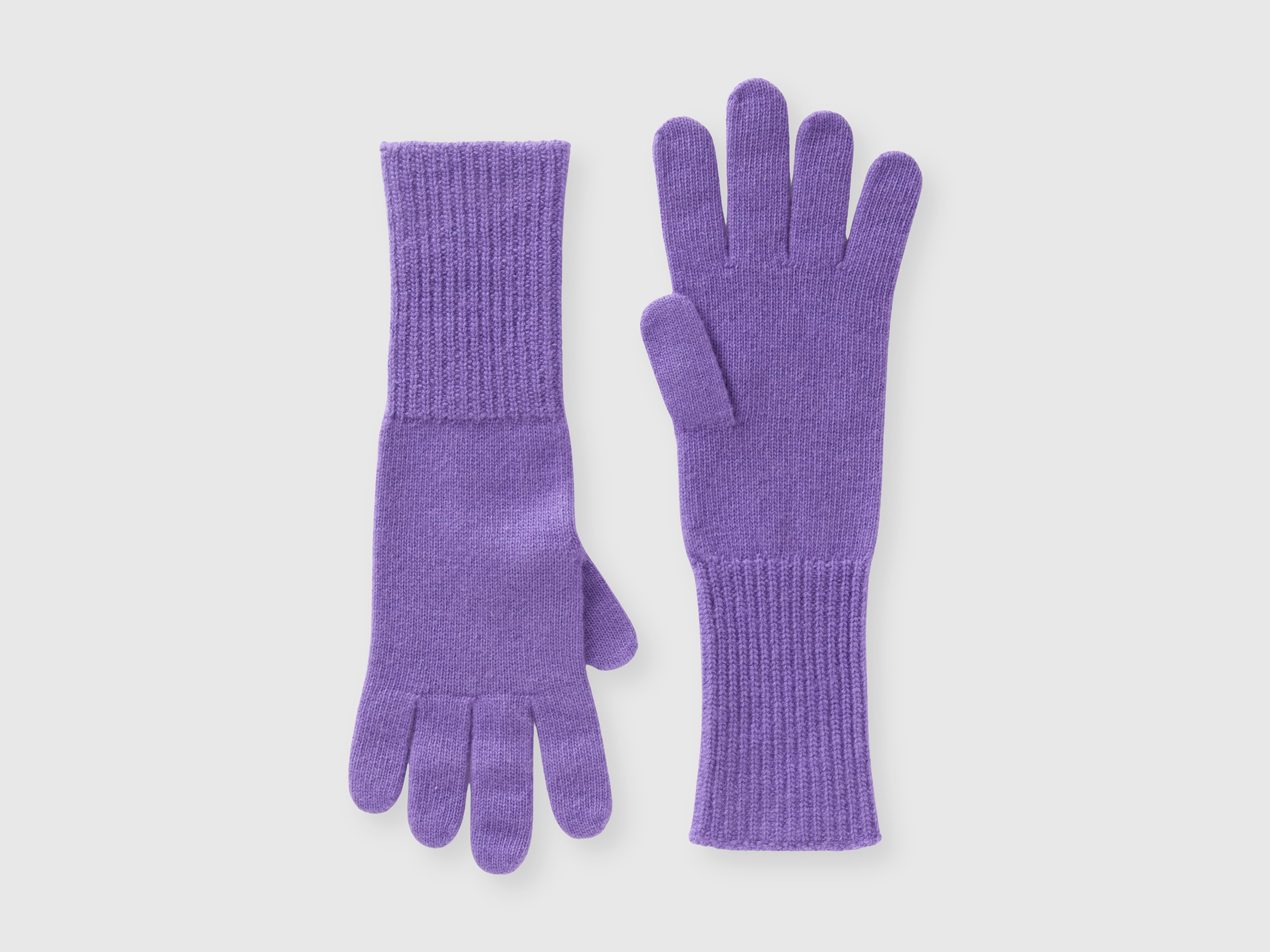 Benetton, Wool Blend Gloves, size OS, Violet, Women