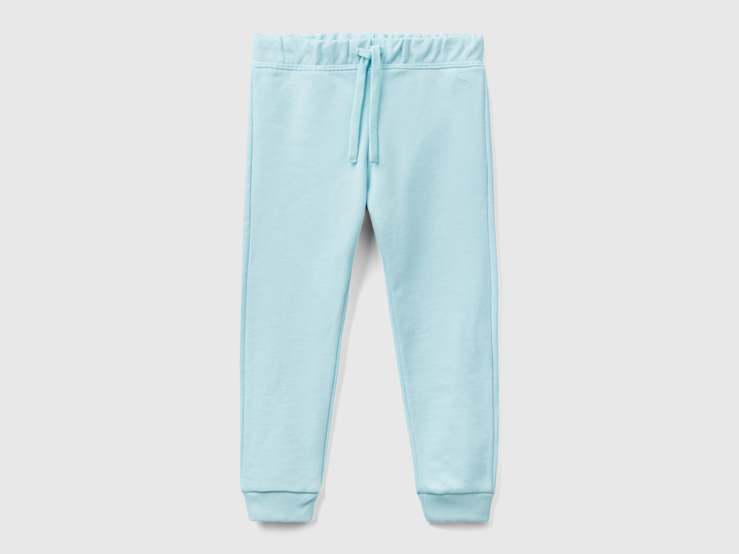 Image of Benetton, Sweatpants In Organic Cotton, size 104, Aqua, Kids