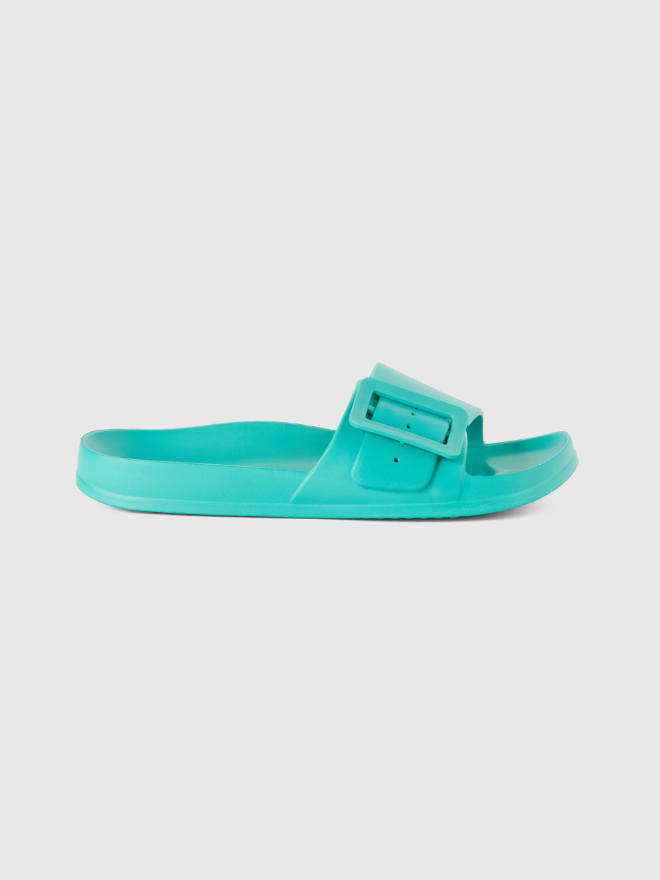 Benetton, Sandals With Band And Buckle,5, Aqua