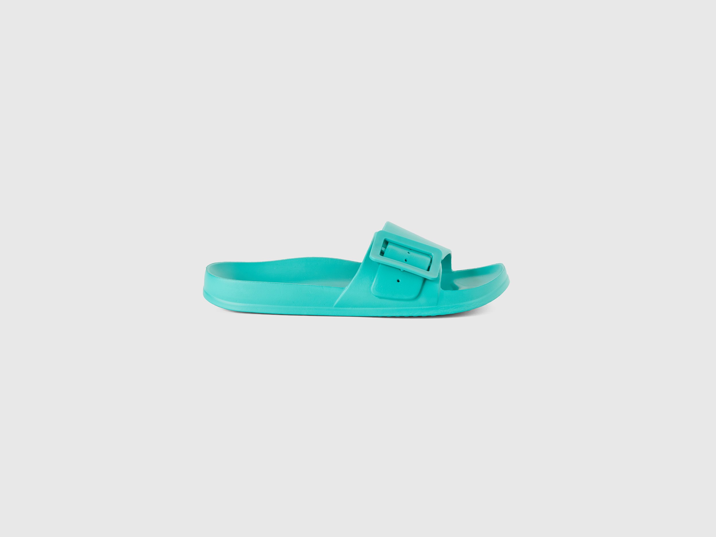 Benetton, Sandals With Band And Buckle, size 4, Aqua, Women