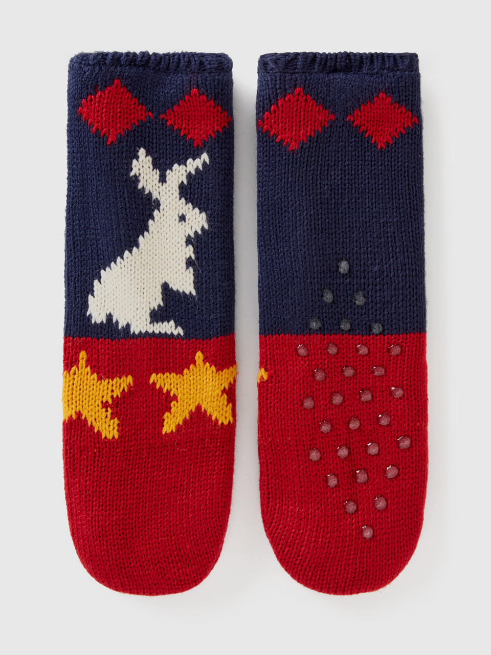 Benetton, Short Patterned Knit Socks, Multi-color, Kids