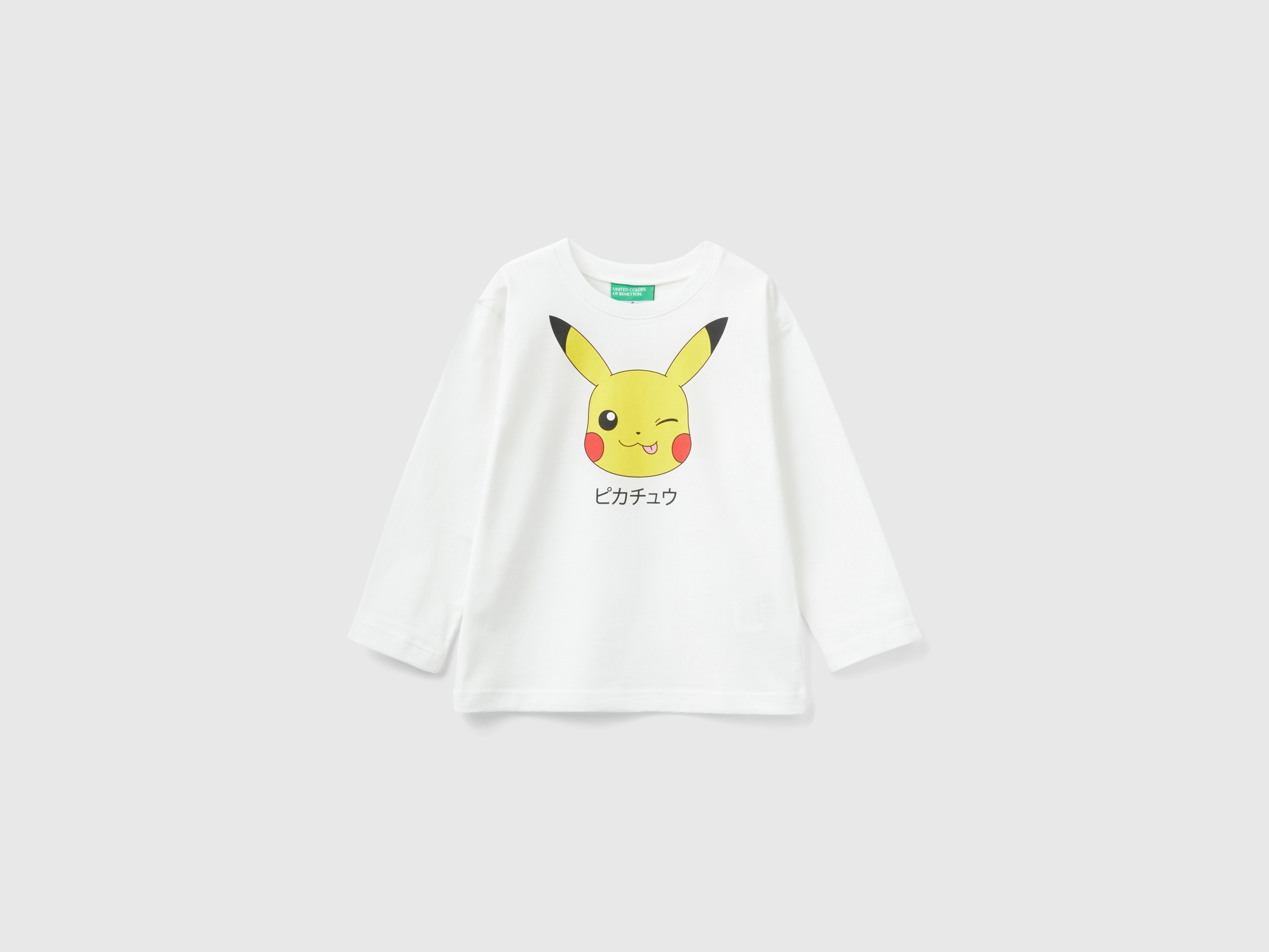 Benetton, 100% Cotton Pokemon T-shirt, size 2-3, White, Kids