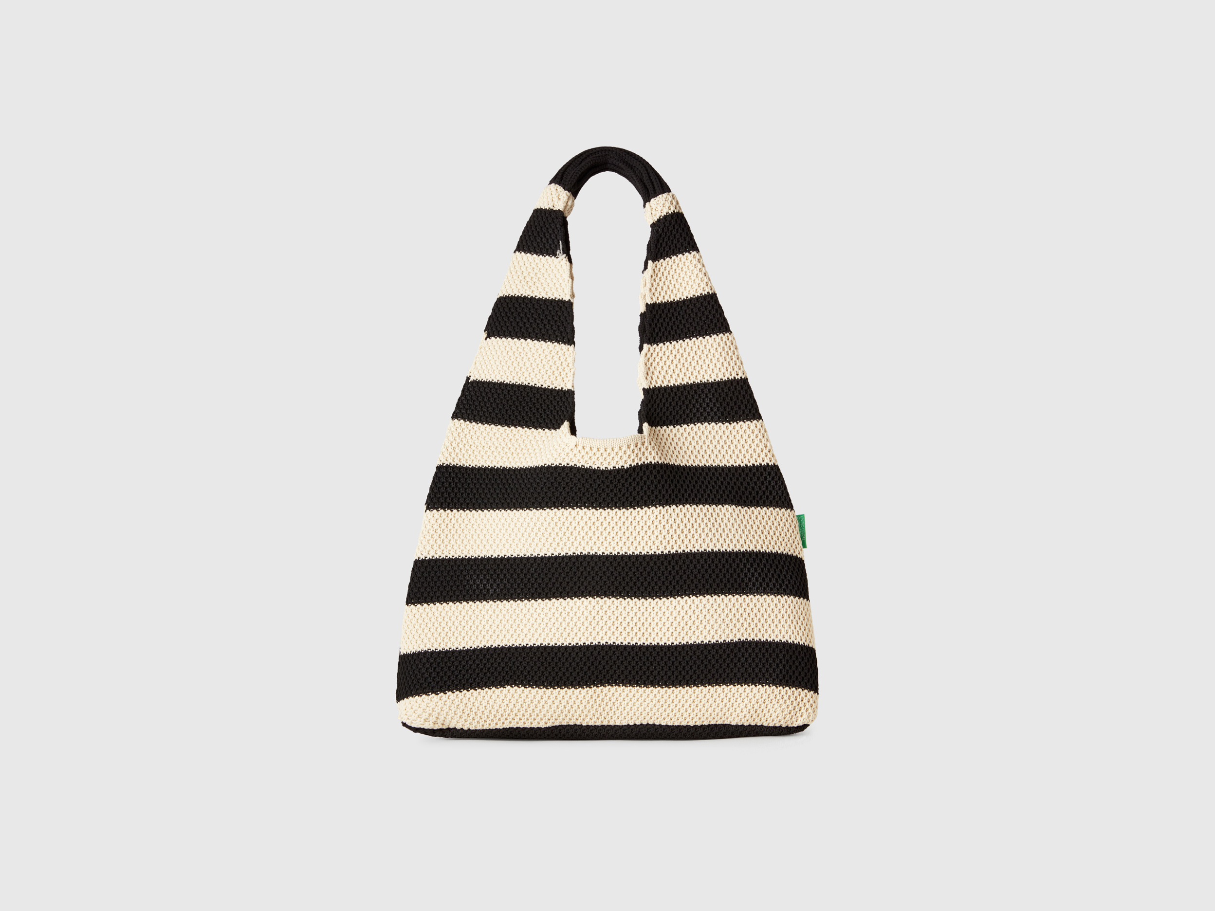 Benetton, Crochet Shoulder Bag, size OS, Black, Women