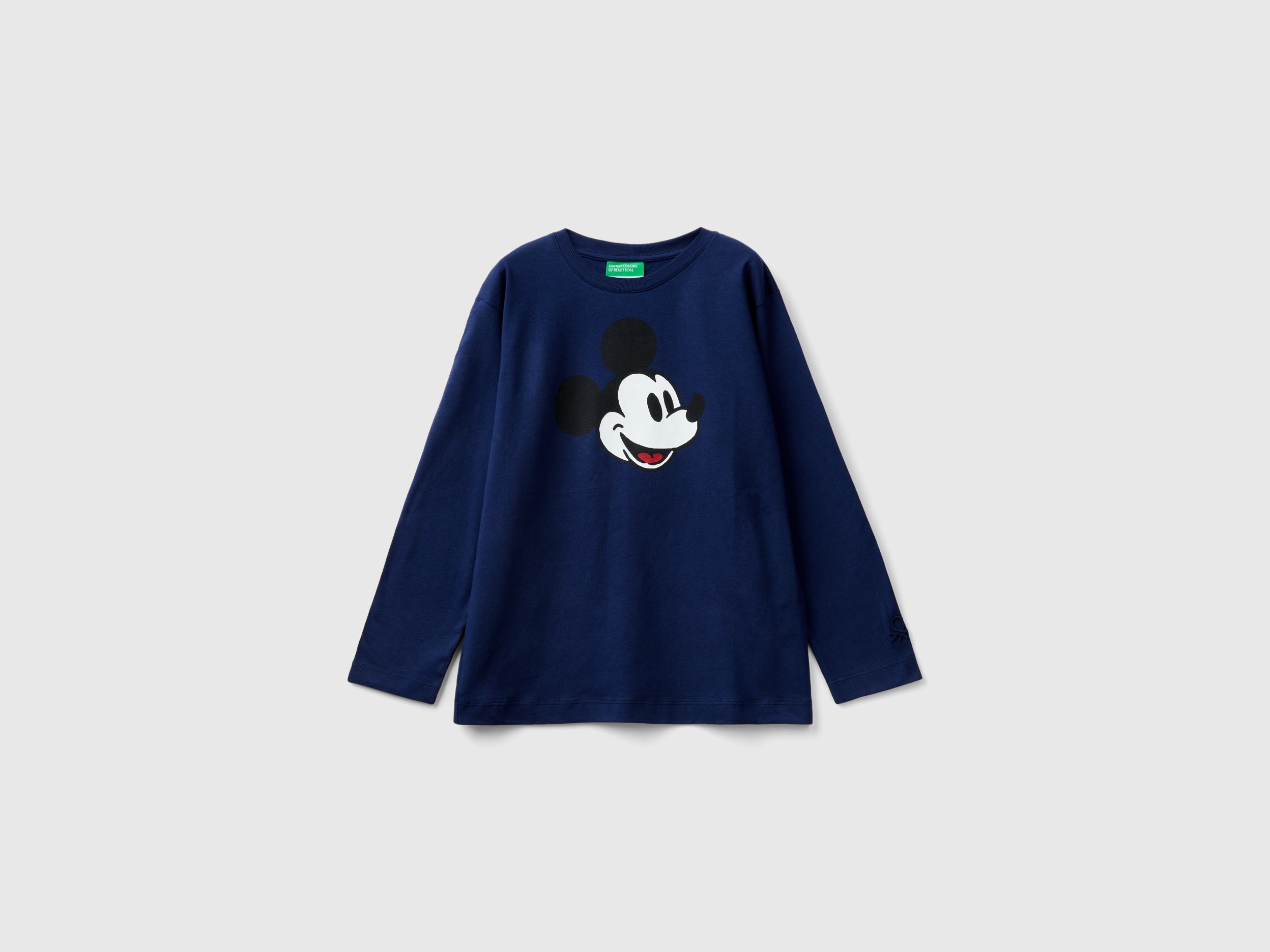 Benetton, Dark Blue T-shirt With Mickey Mouse Print, size L, Dark Blue, Kids