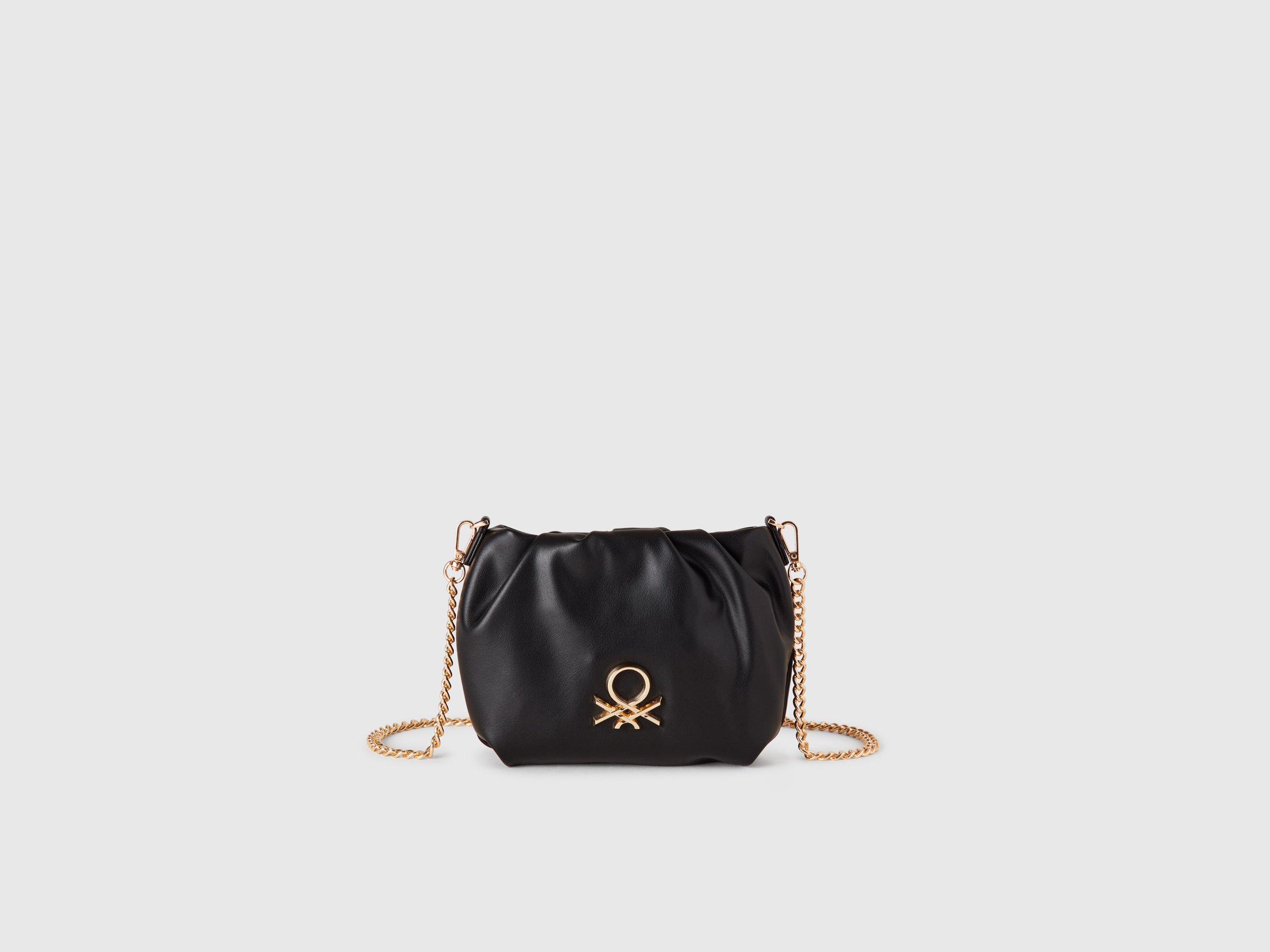 Benetton, Mini Cutch With Crossbody Strap, size OS, Black, Women
