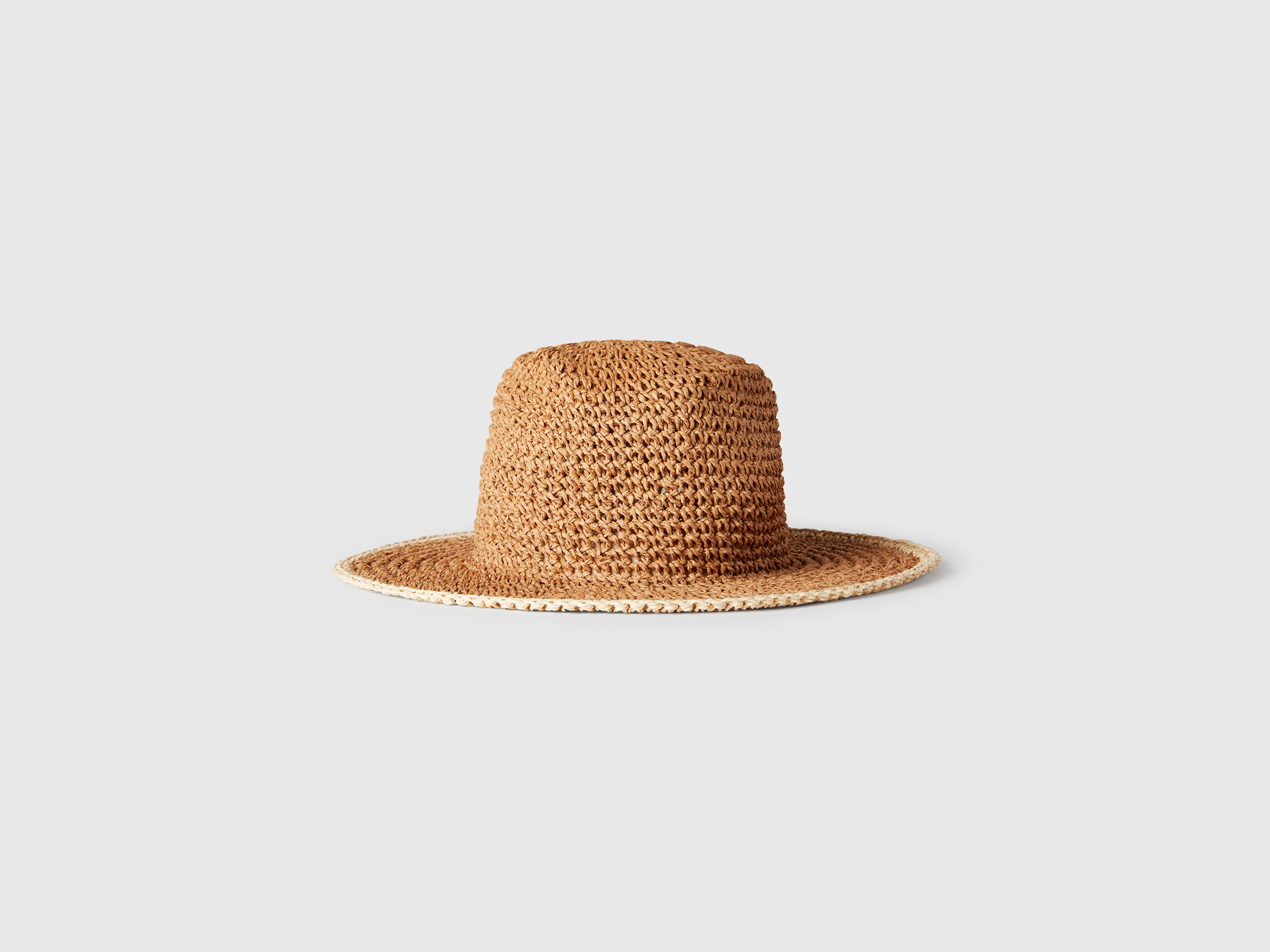 Benetton, Fisherman's Style Hat In Straw Look, size OS, Beige, Women