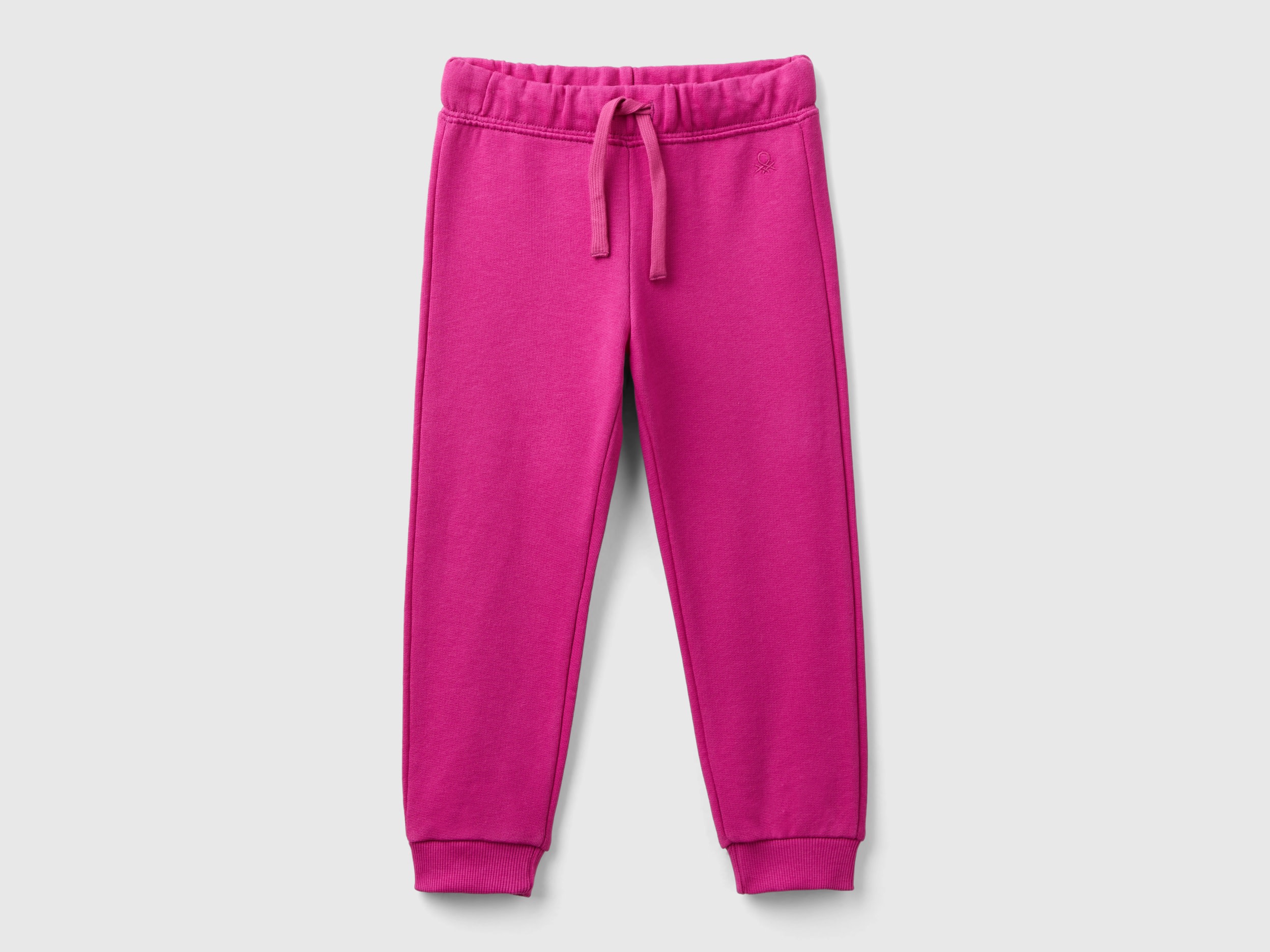 Benetton, Pantaloni In Felpa Di Cotone Bio, Fucsia, Bambini