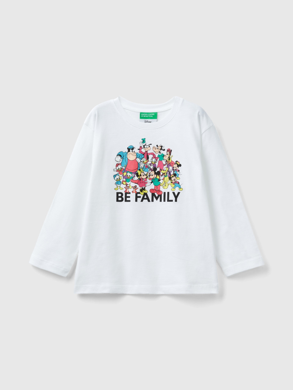 Benetton, T-shirt Blanc Disney Over Fit, Blanc, Enfants