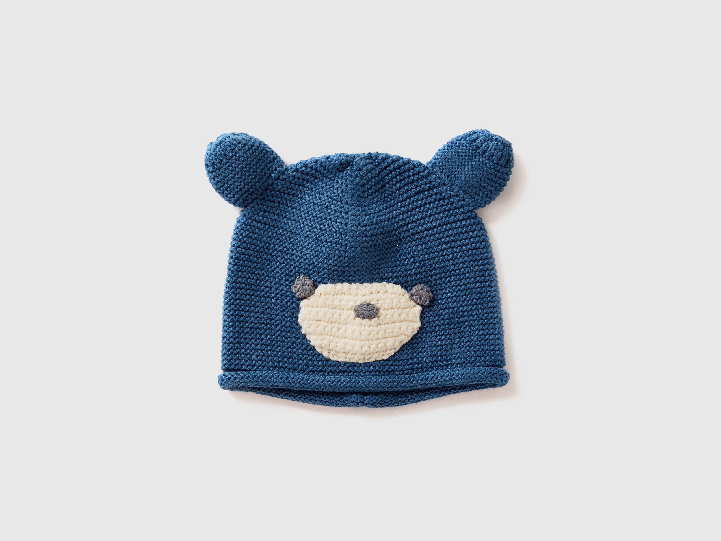 Benetton, Cappellino Crochet Con Applicazioni, Avio, Bambini