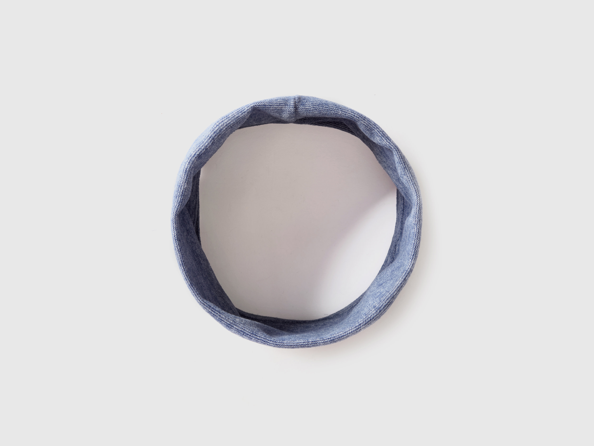 Benetton, Scaldacollo In Cotone Stretch, Blu Scuro, Bambini