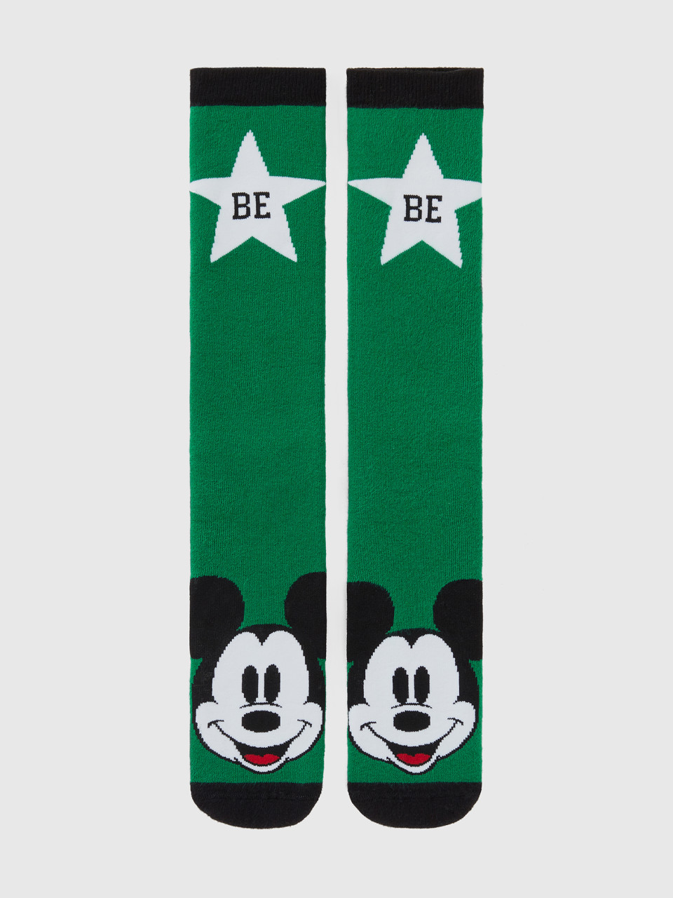 Benetton, Meias Antiderrapantes Mickey Mouse, Verde, Homem