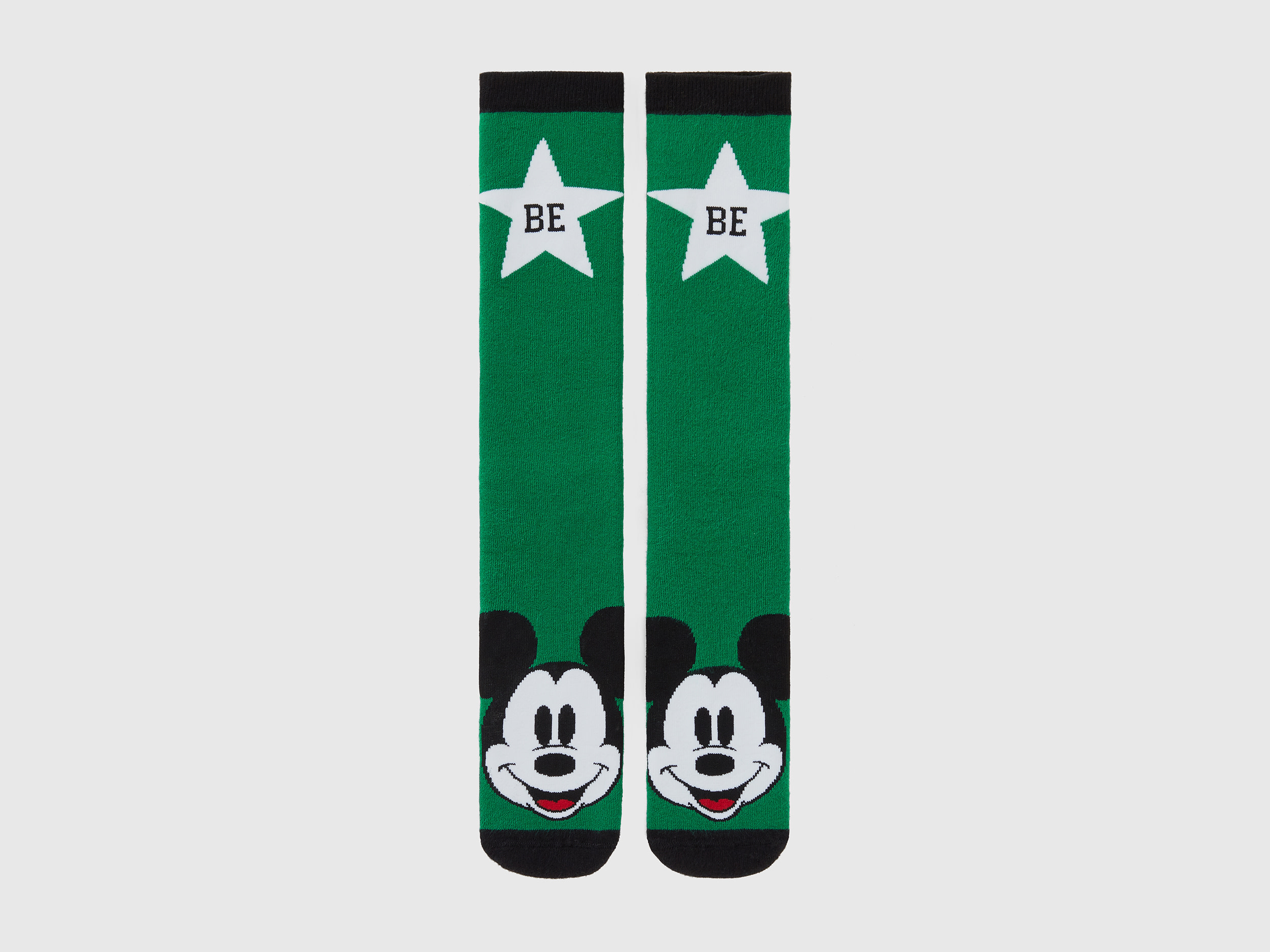 Benetton, Mickey Mouse Non-slip Socks, size OS, Green, Men
