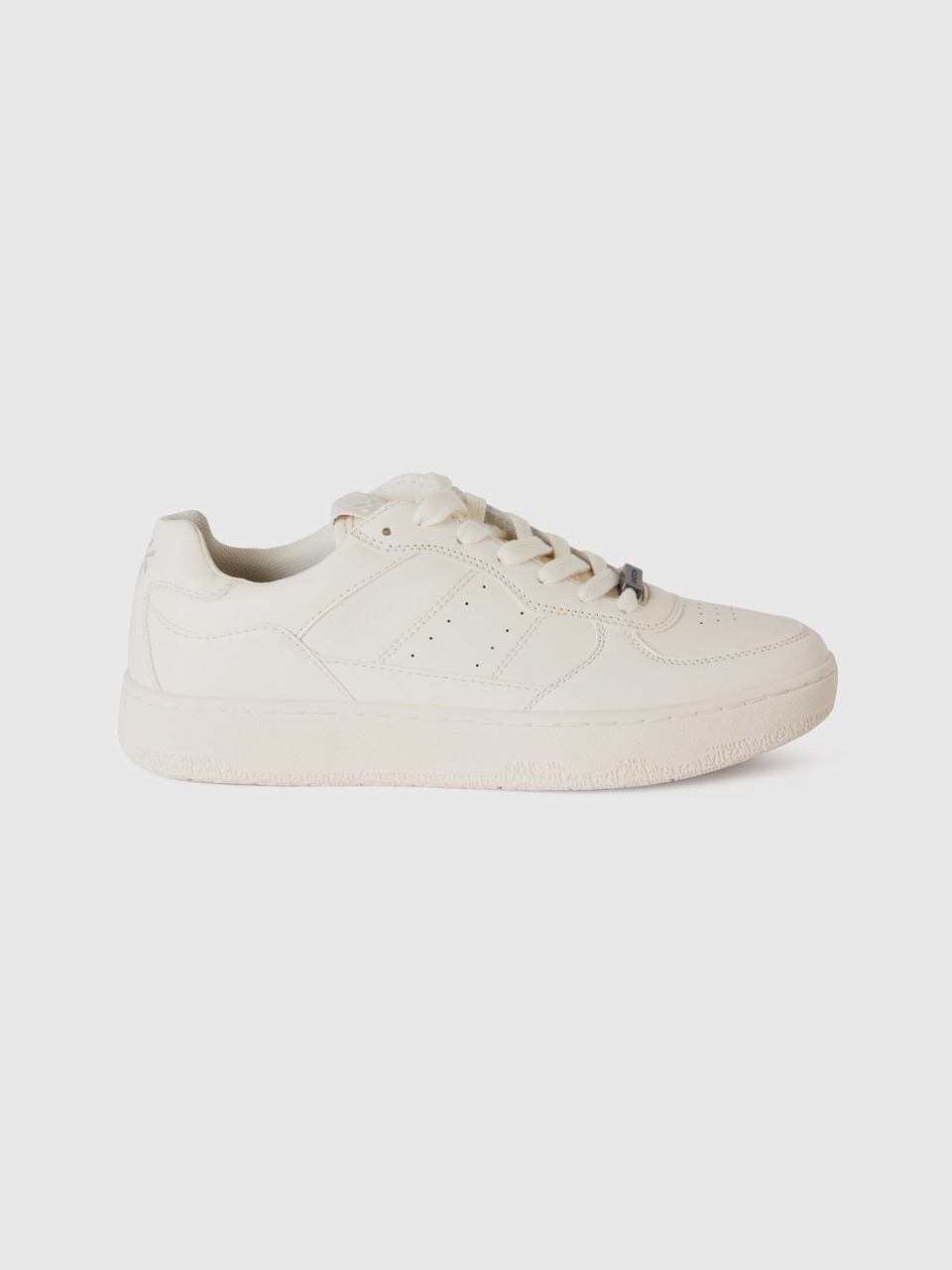 Benetton, Suede-look Low-top Sneakers,5-7, Creamy White