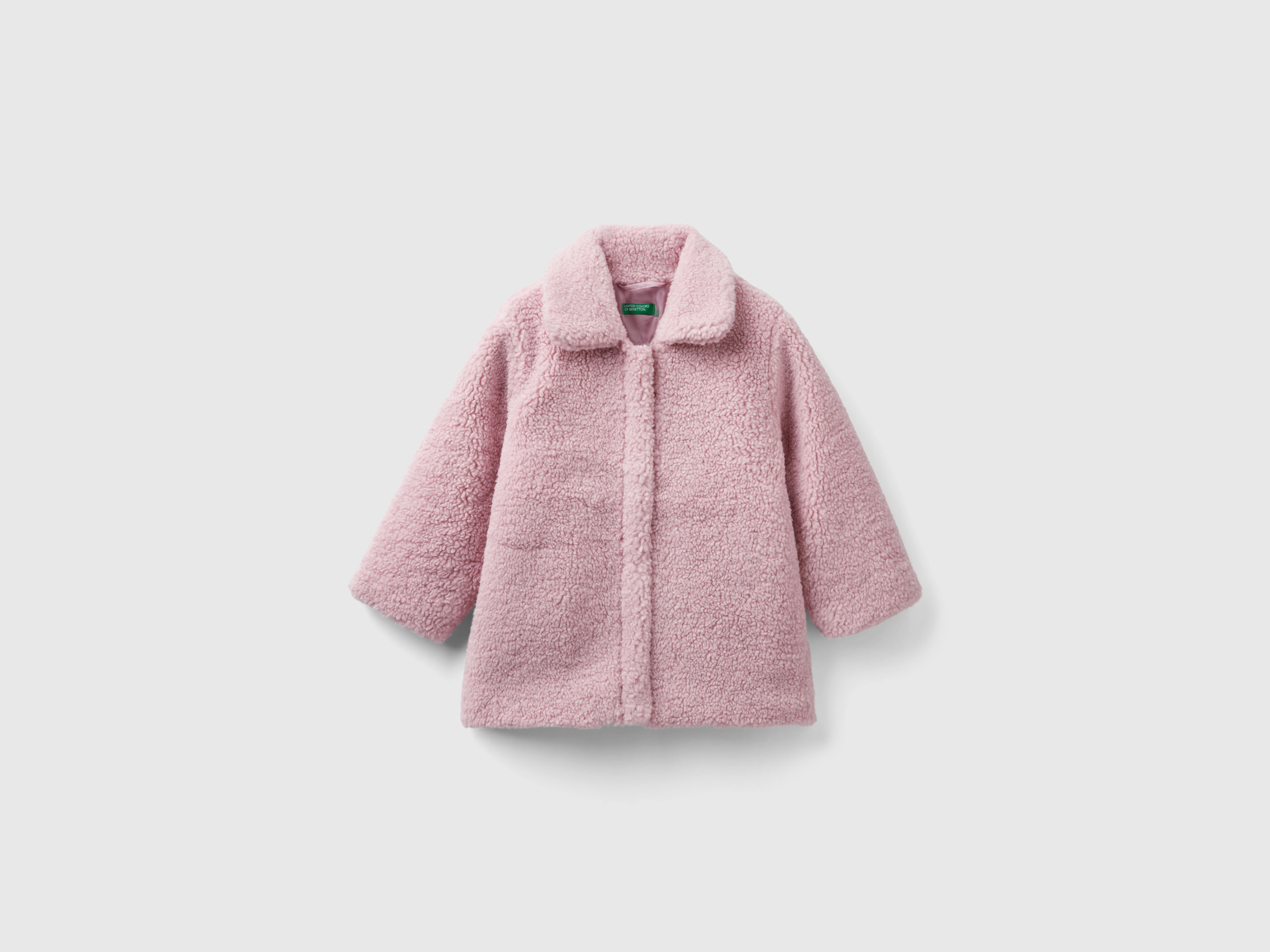 Benetton, Faux Fur Coat, size 4-5, Pink, Kids