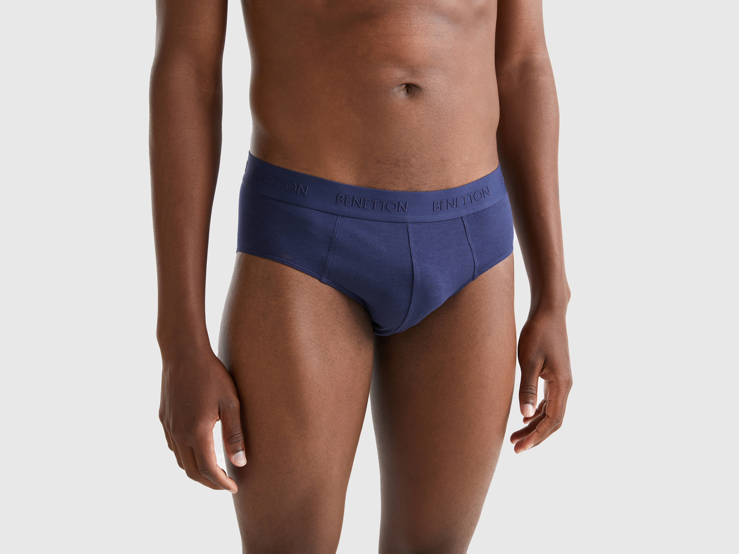 Benetton, Underwear In Lyocell Blend, size S, Dark Blue, Men