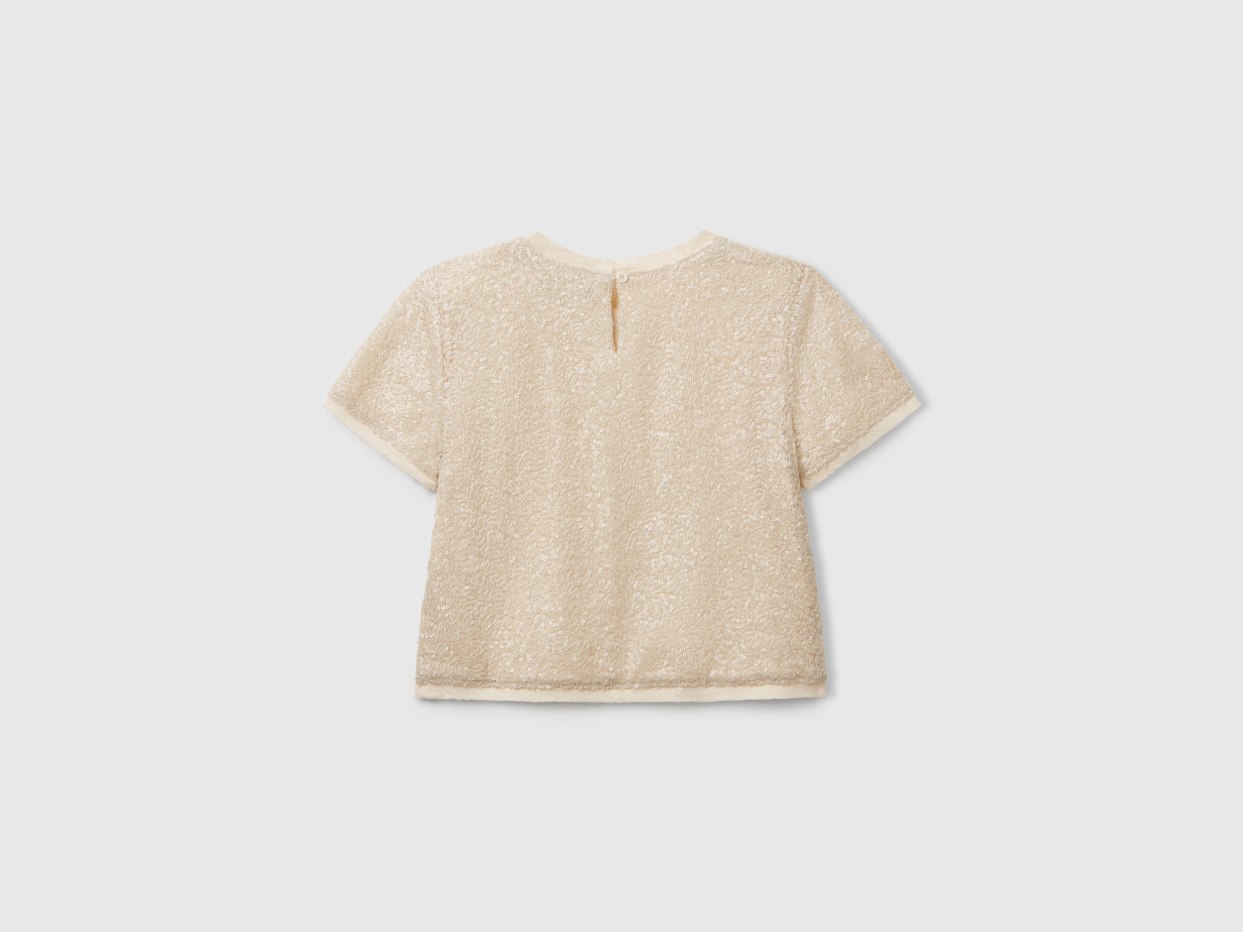 Benetton, Top À Paillettes, taille 2XL, Crème, Enfants - United Colors of Benetton - Modalova