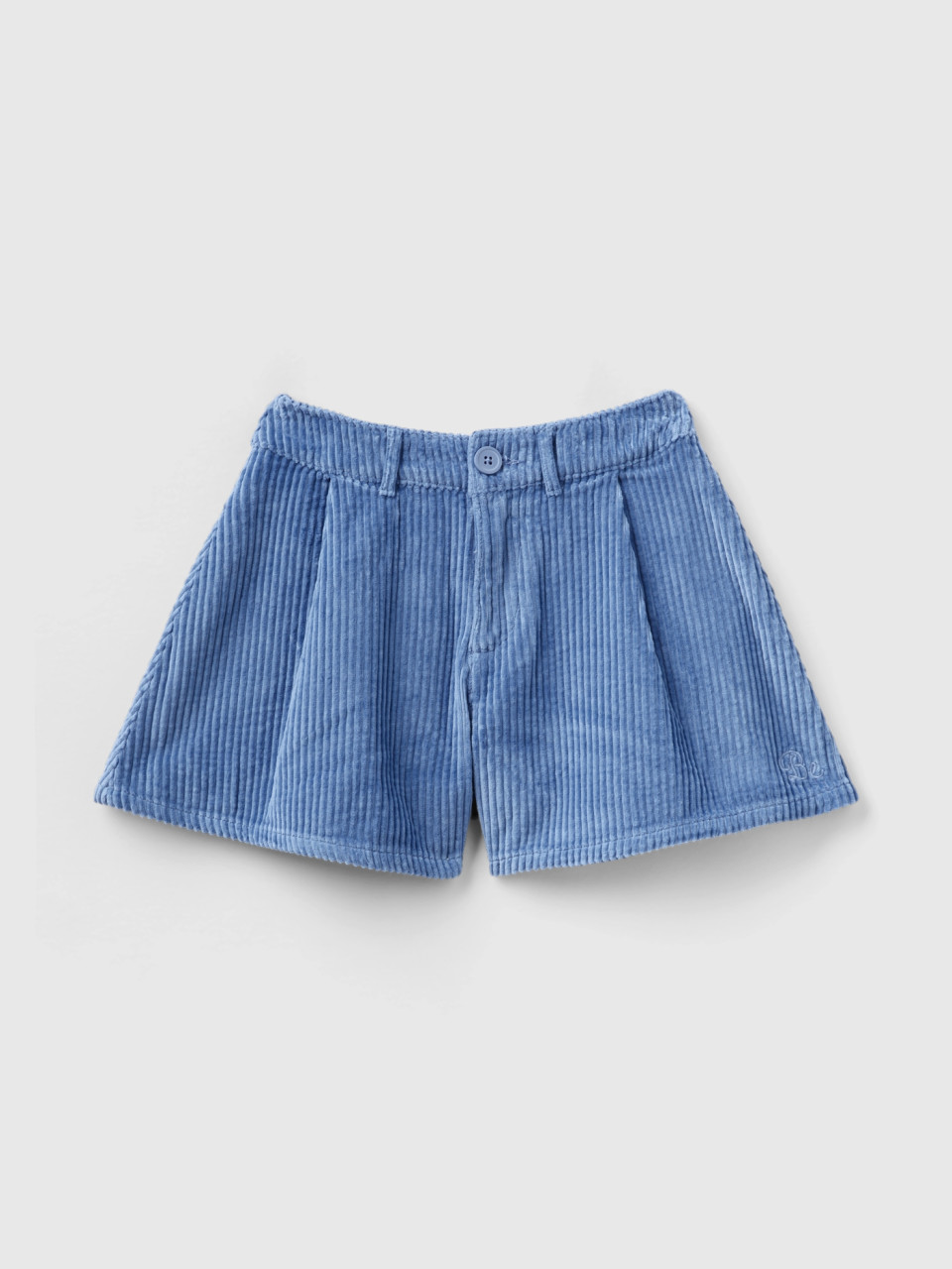 Benetton, Corduroy Bermuda Shorts, Light Blue, Kids