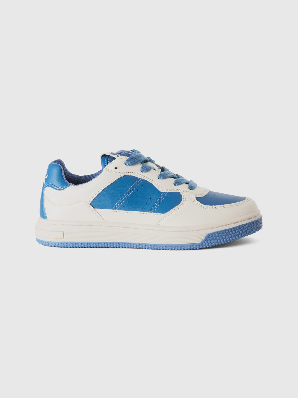 Benetton, Low-top Sneakers In Imitation Leather, Blue, Kids