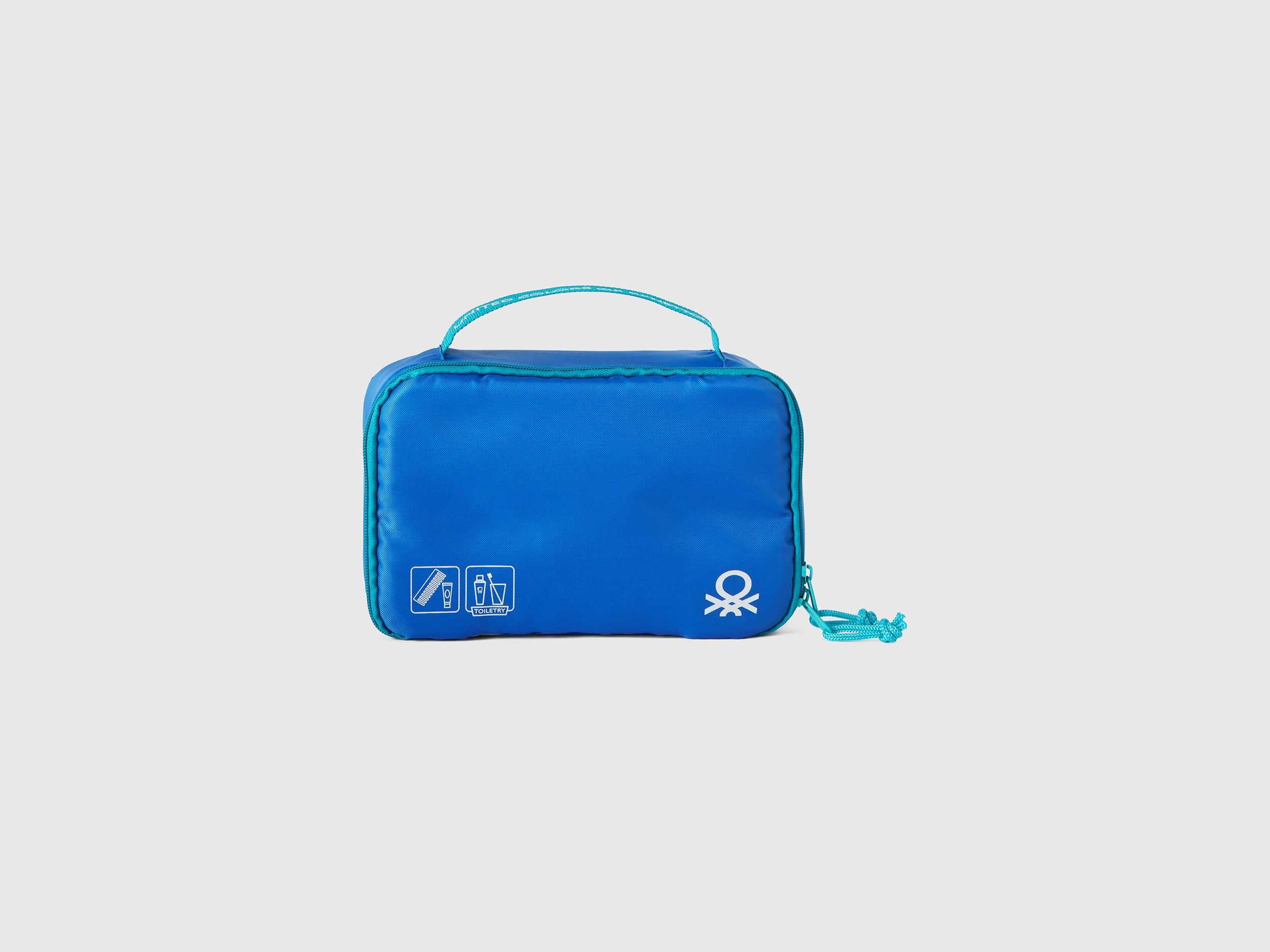 Benetton, Blue Travel Toiletry Bag With Hook, Blu, Donna