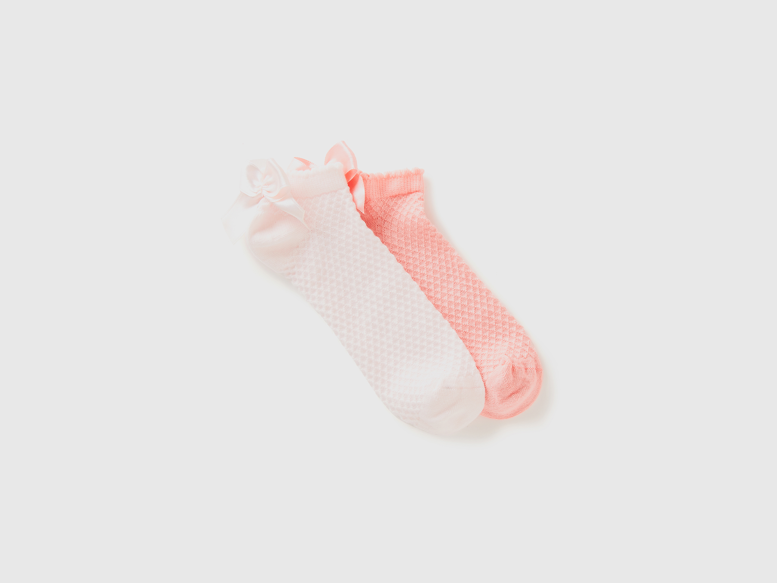 Benetton, Kurze Socken Mit Schleife, size 20-24, Bunt, female