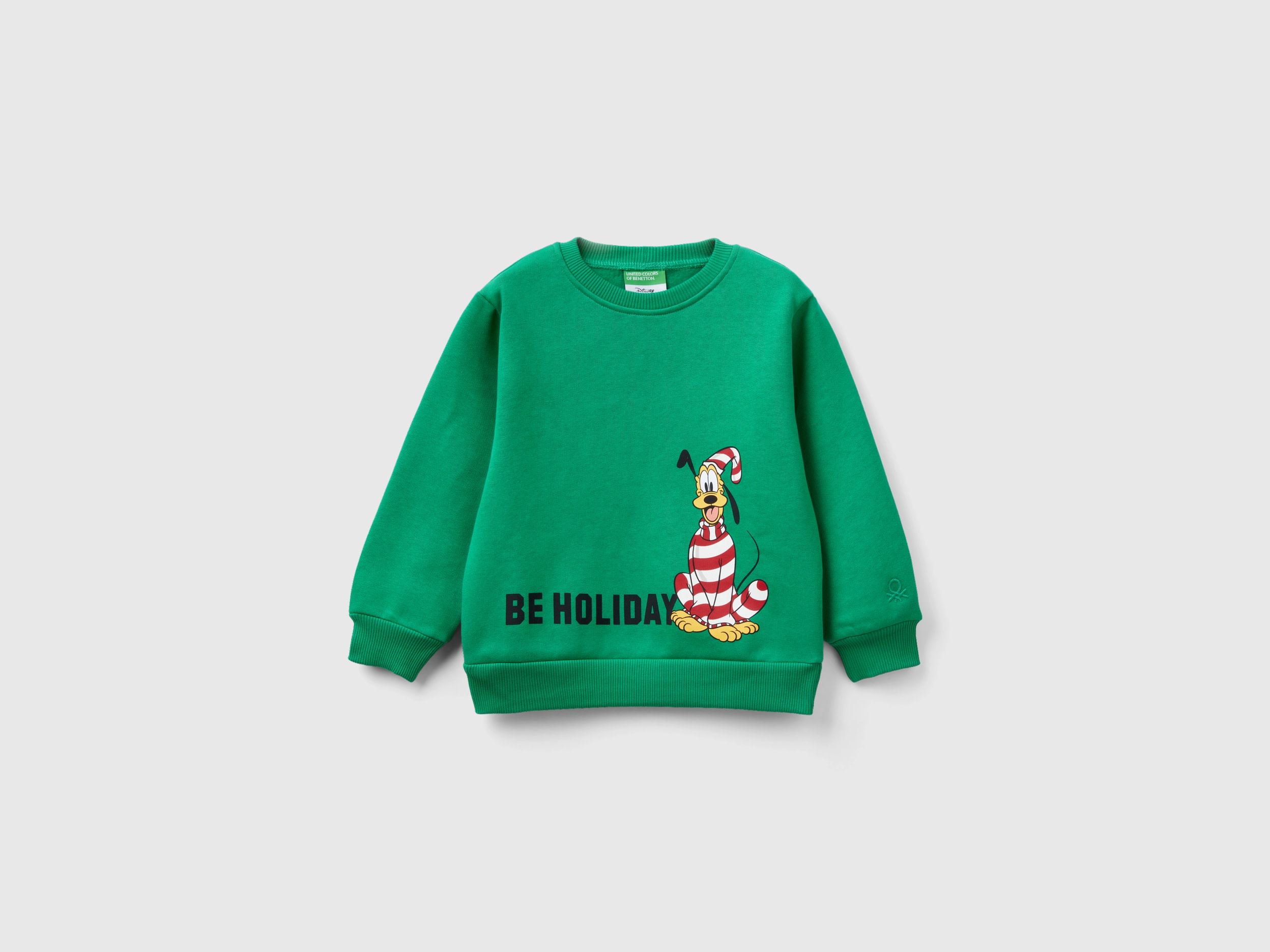 Benetton, (c)disney Christmas Sweatshirt, size 5-6, Green, Kids