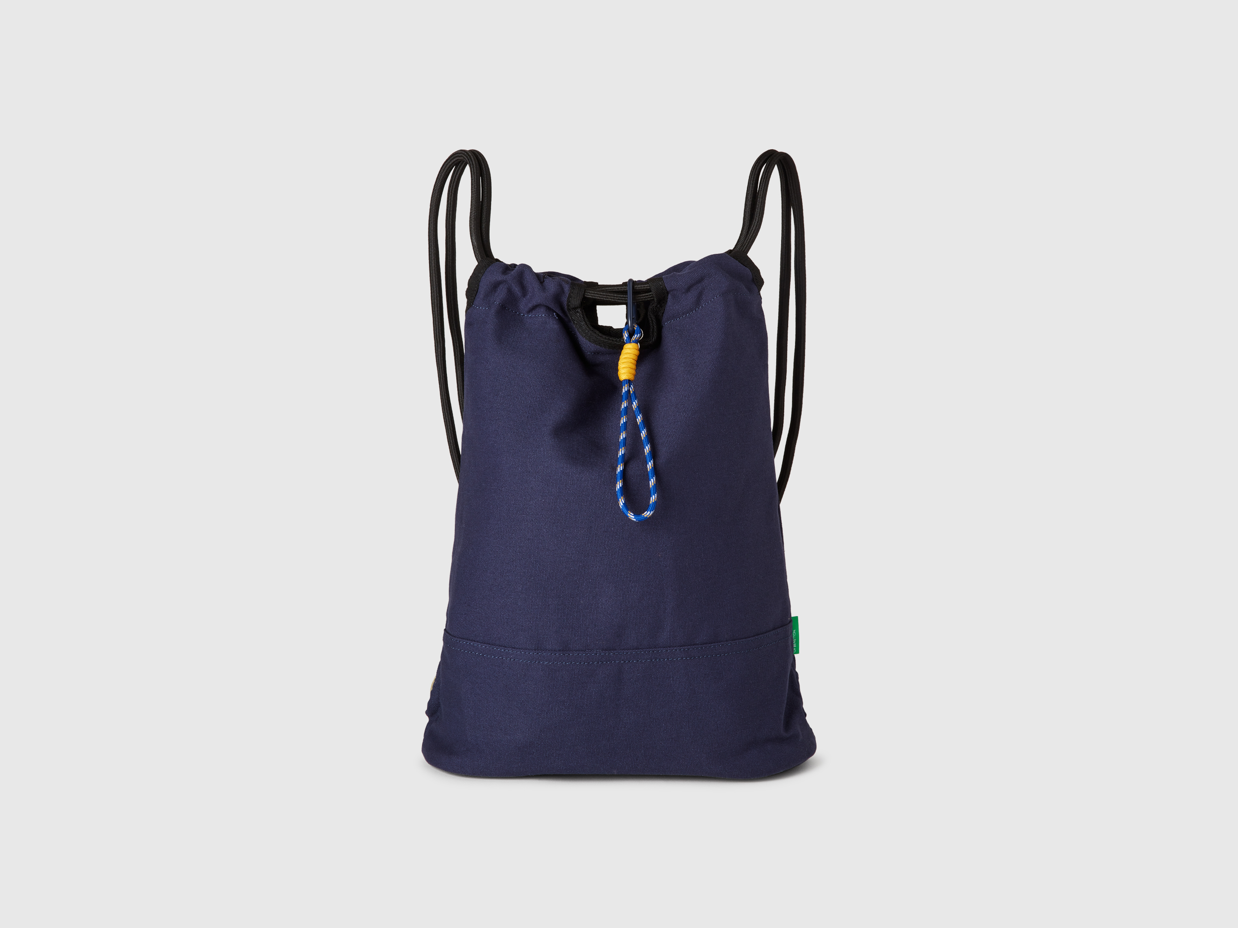 Benetton, Sack Rucksack In Pure Cotton, size OS, Blue, Men