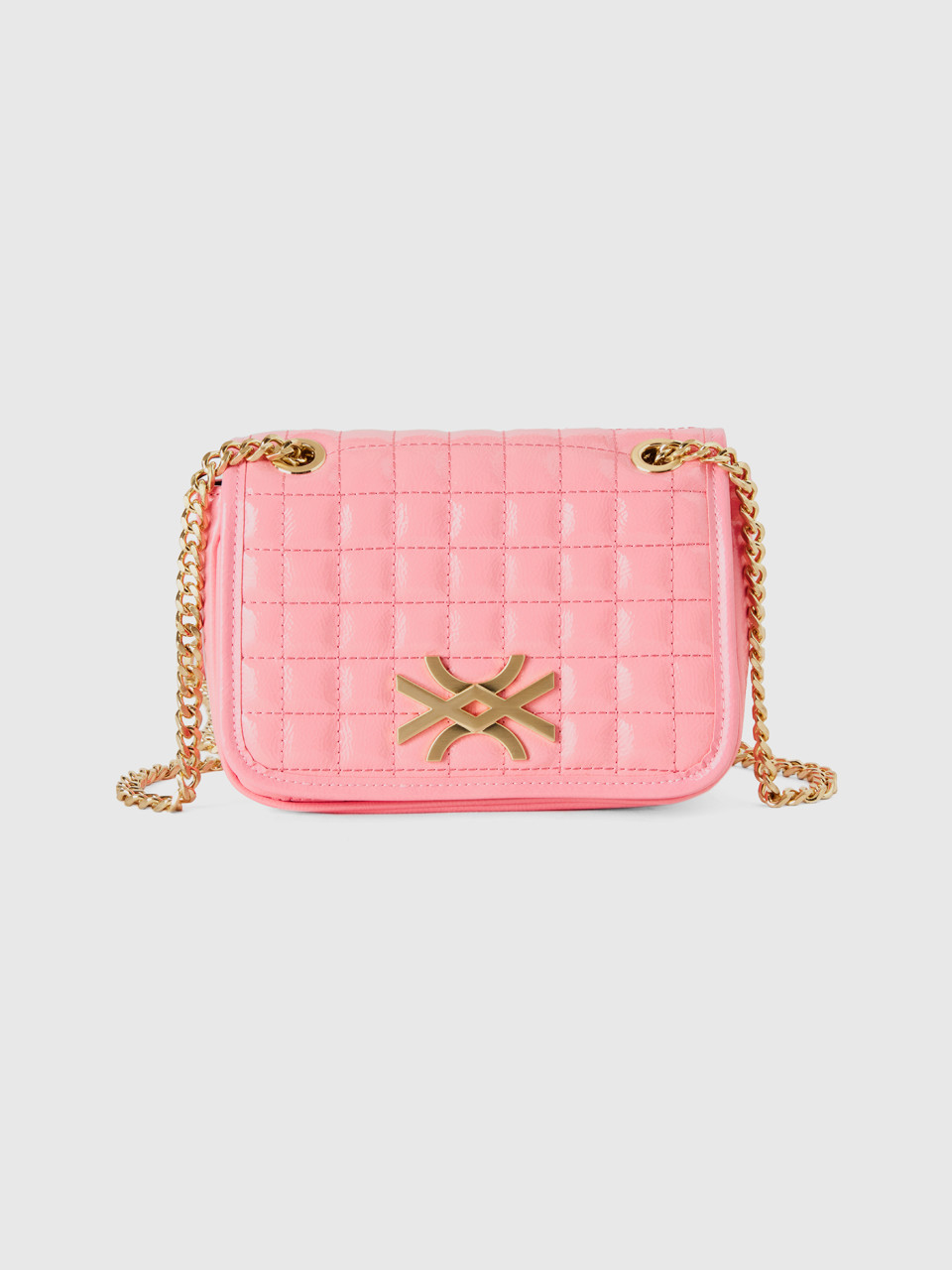Benetton, Small Glossy Pink Bag, Pink, Women