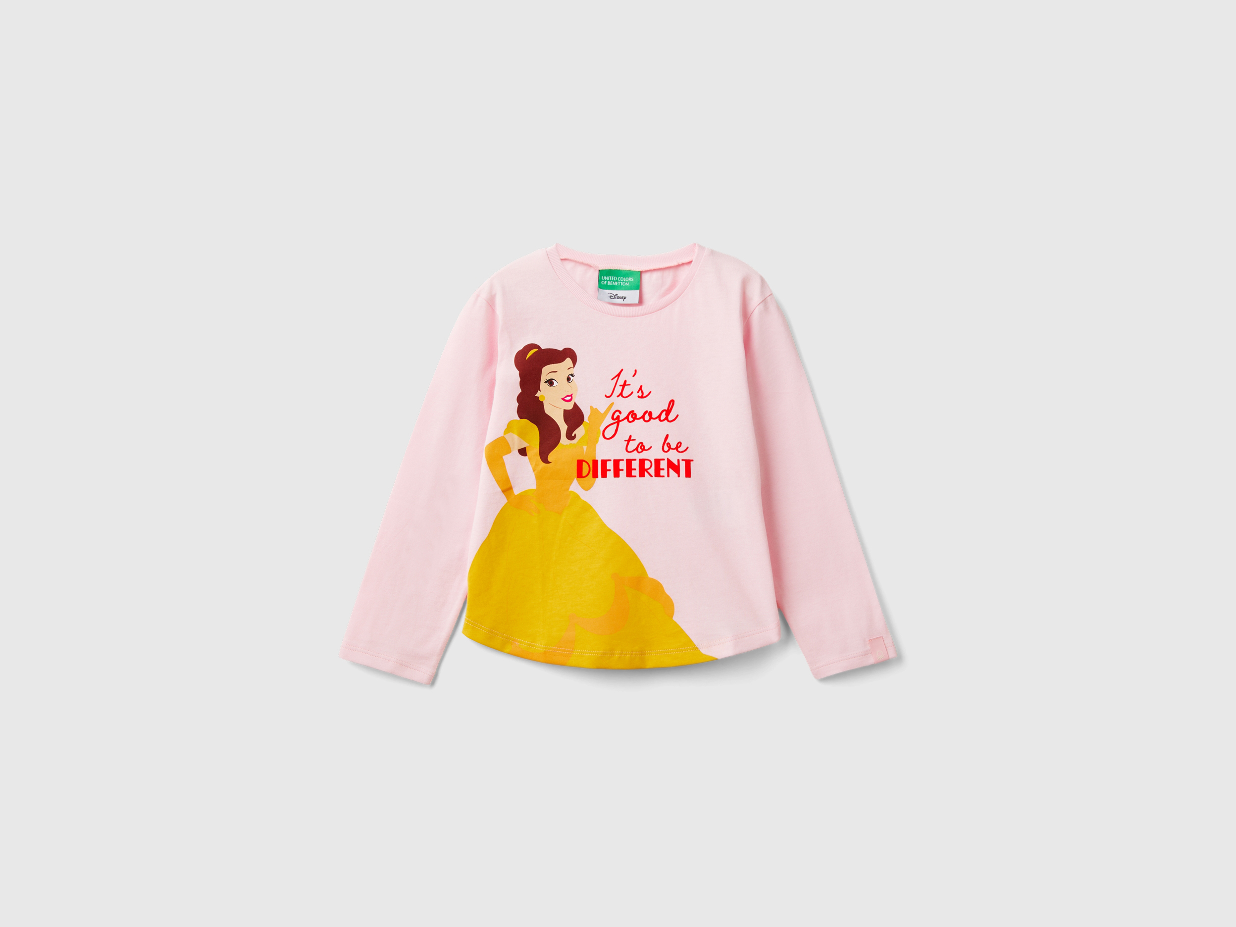 Benetton, Rosa T-shirt ©disney Belle, size 90, Pink, female