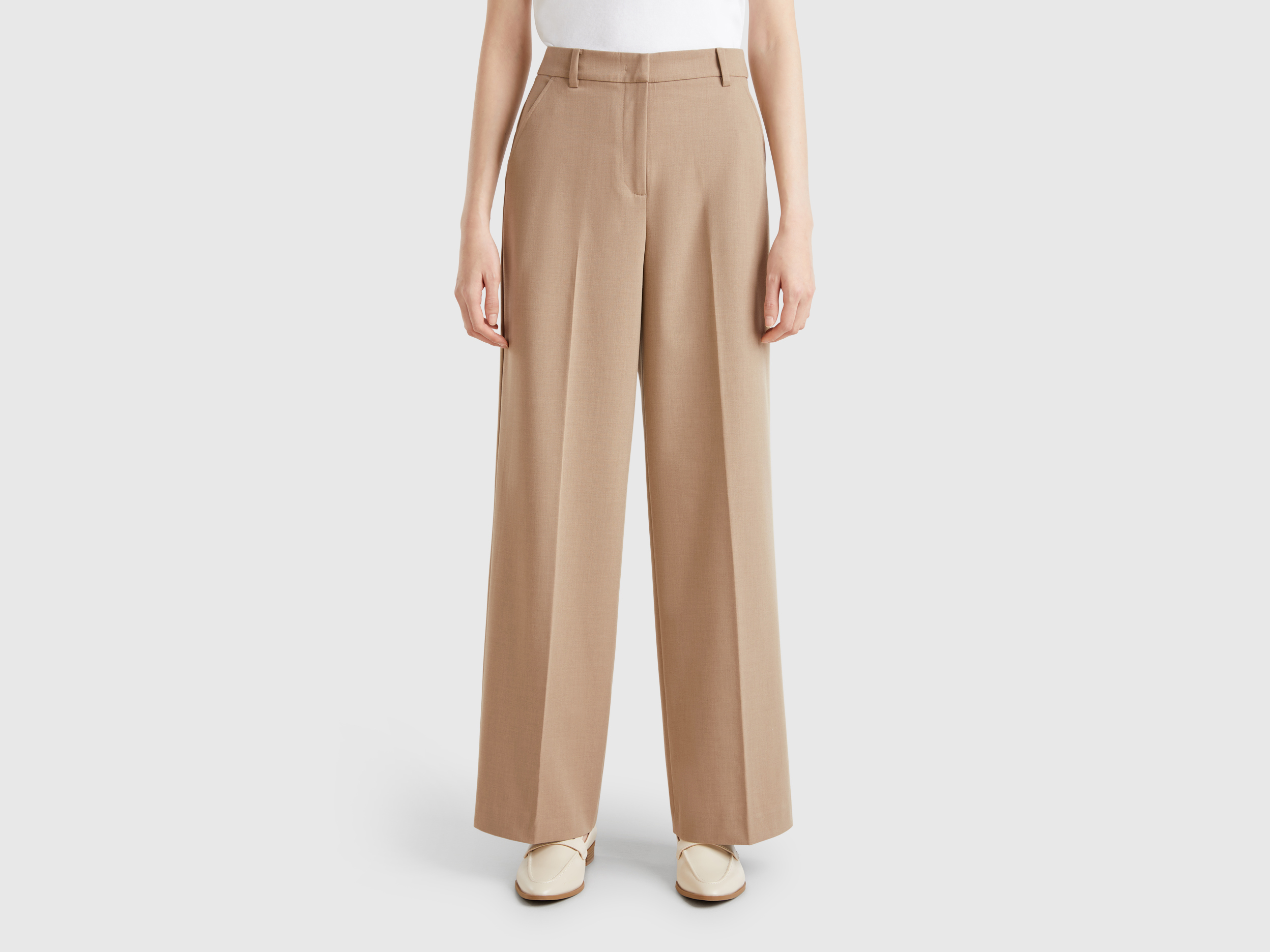 Benetton, Pantalon Large Fluide, taille, - United Colors of Benetton - Modalova