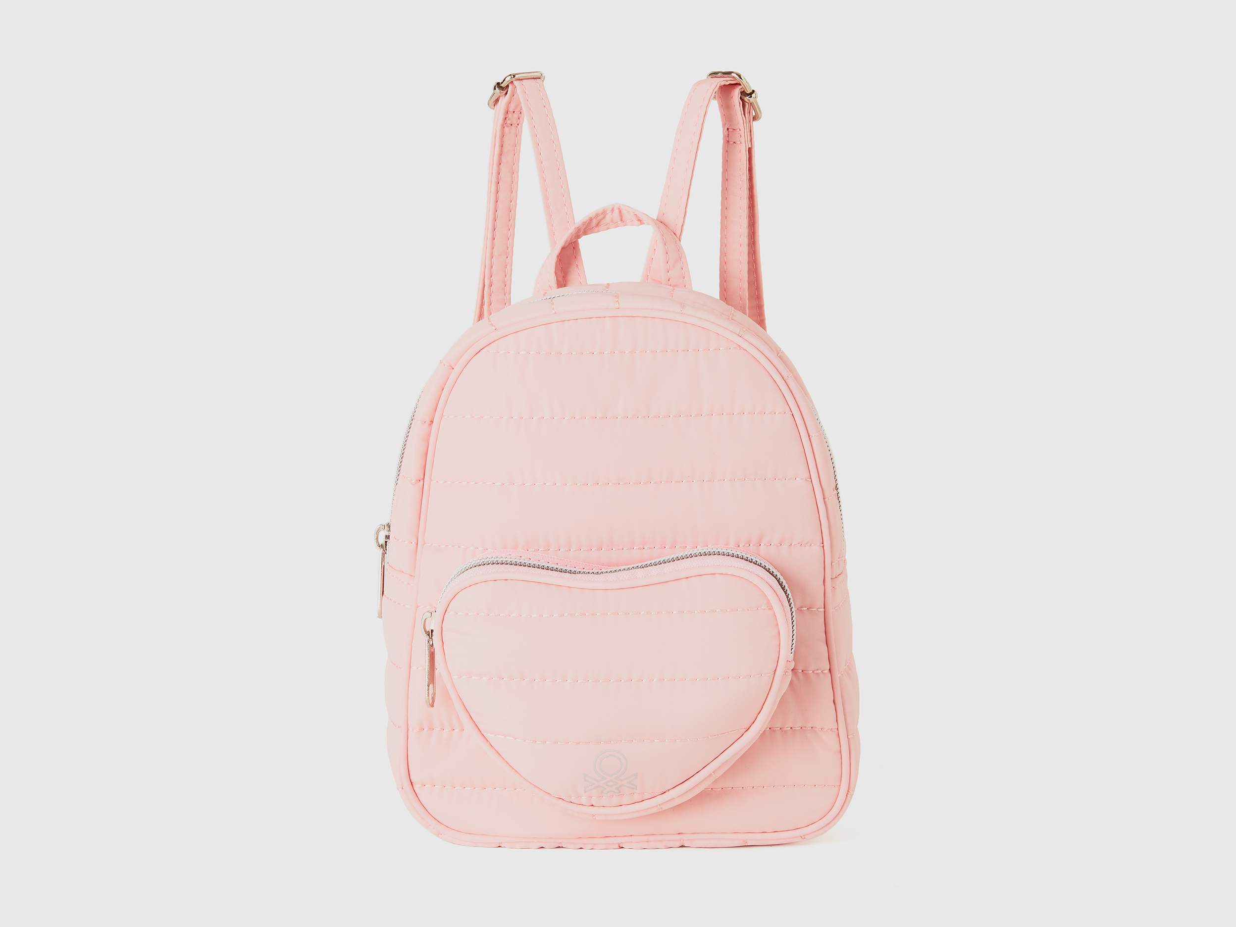 Benetton, Rucksack Mit Tasche In Herzform, size OS, Pink, female