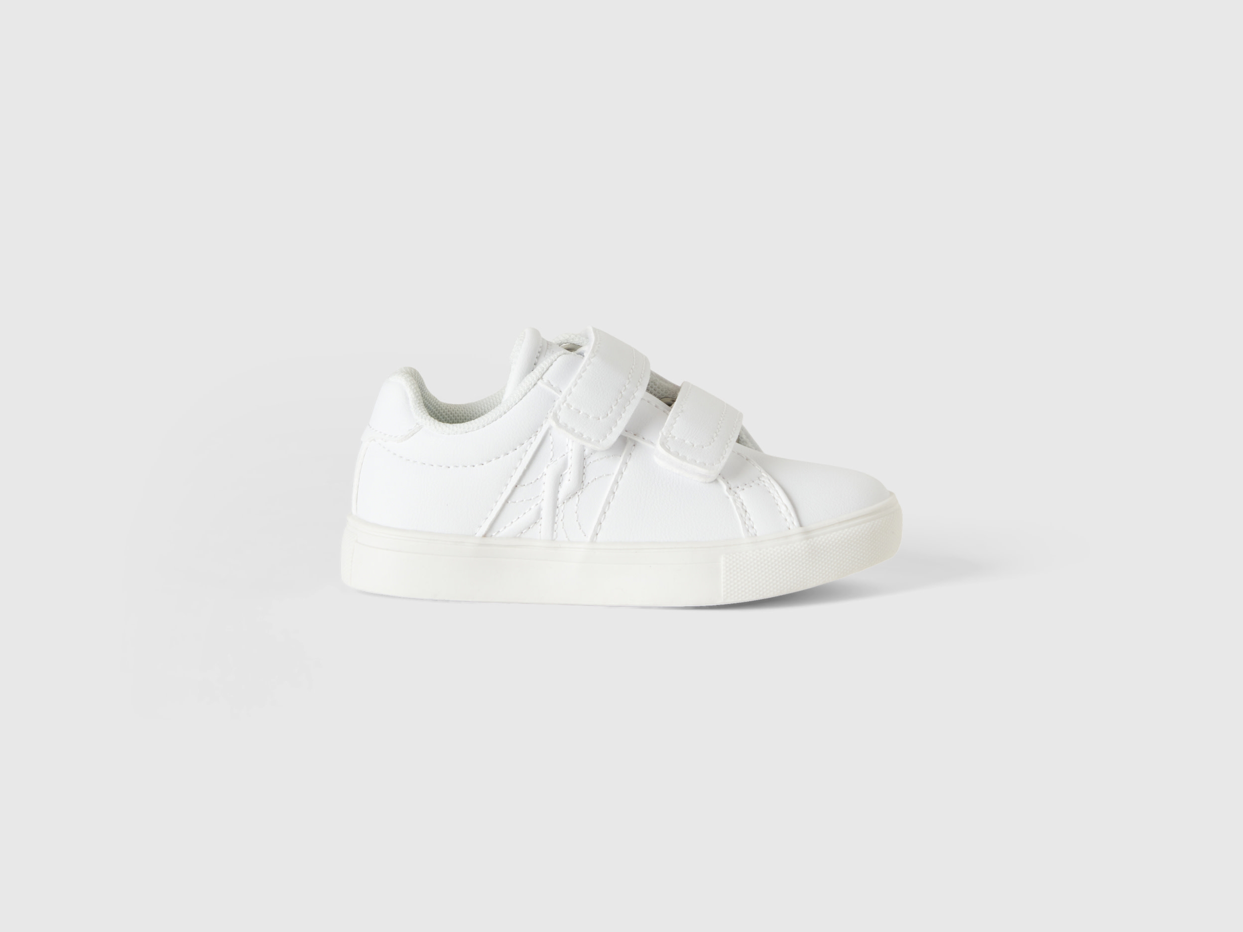 Benetton, Low-top Sneakers With Logo, size 11C, White, Kids